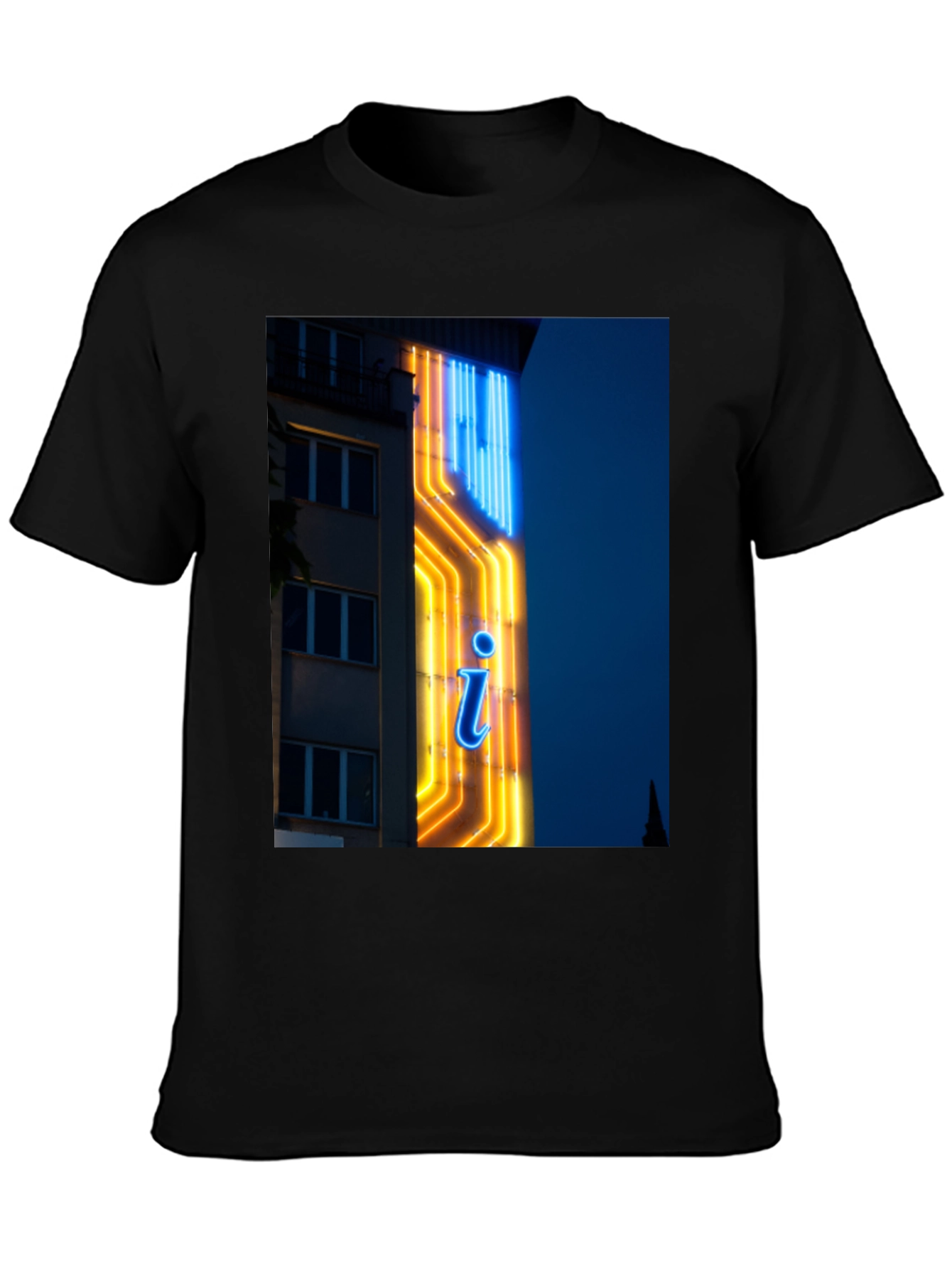 Black Neon Sign Graphic T-Shirt view 3