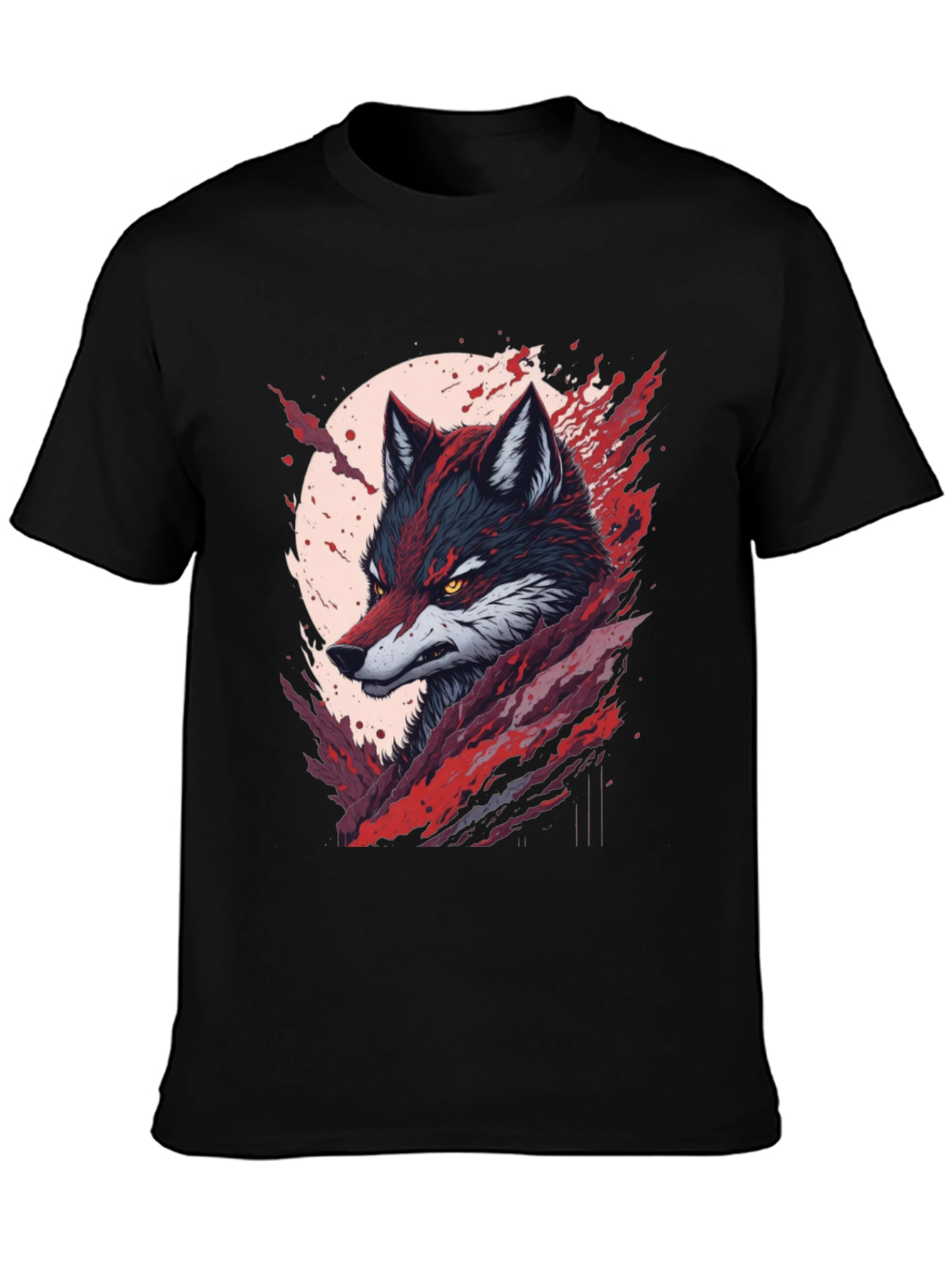 Black Wolf Graphic Tee - Bold Animal Design view 3