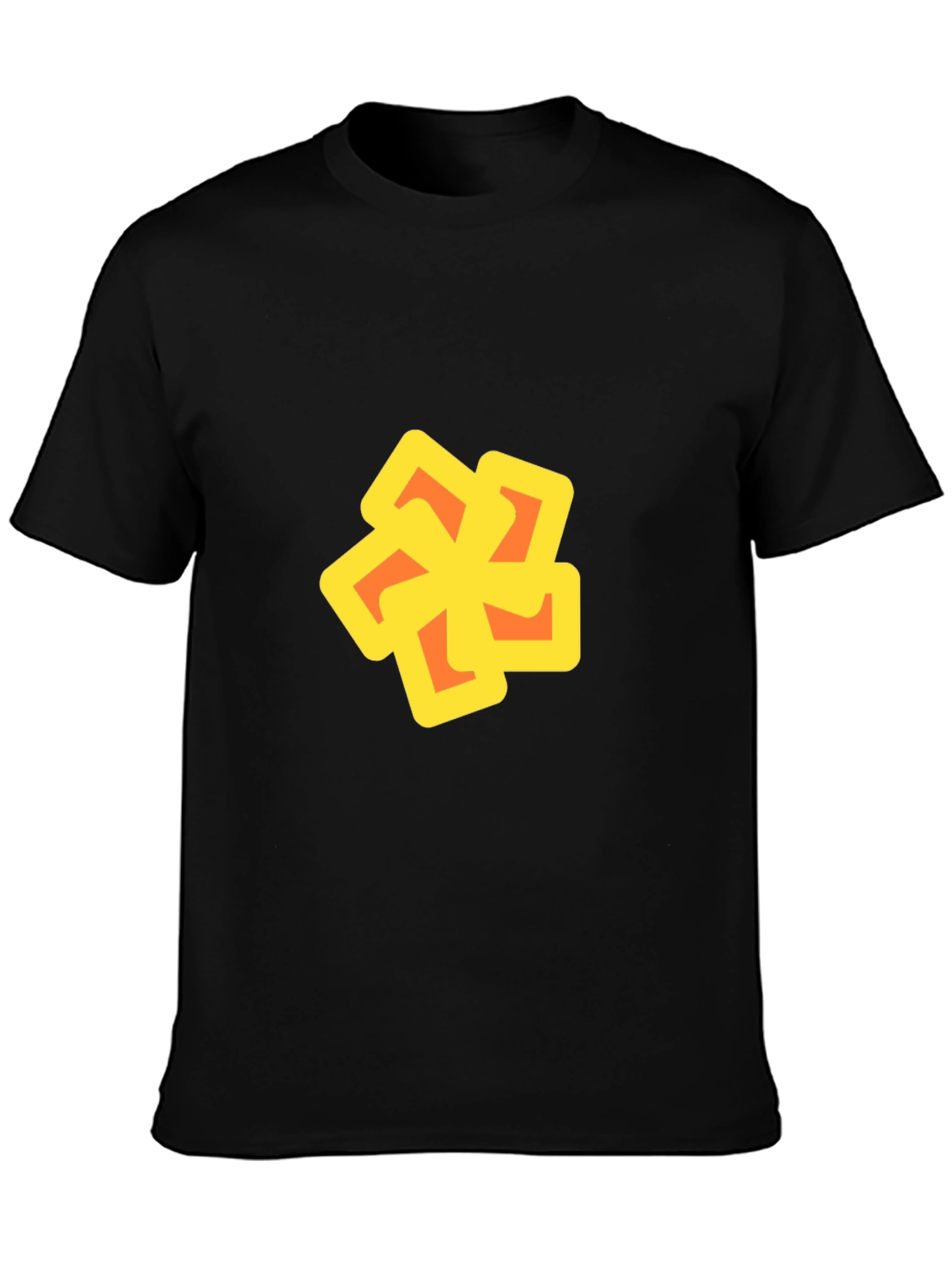 Black Abstract Graphic Black T-Shirt view 3