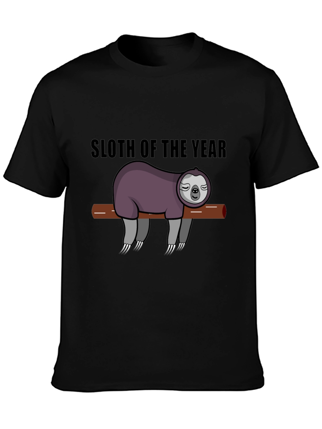 Black Sloth of the Year T-Shirt view 3