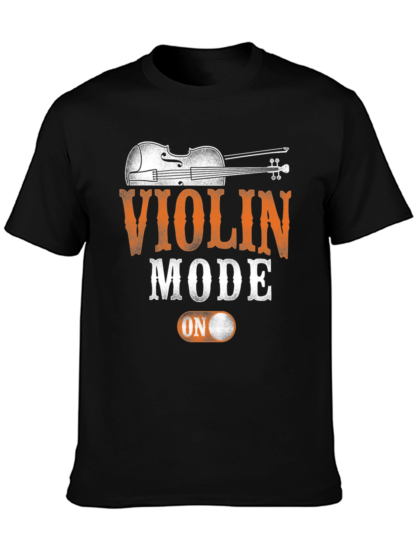 Black Violin Mode On T-Shirt | Musician Apparel view 3