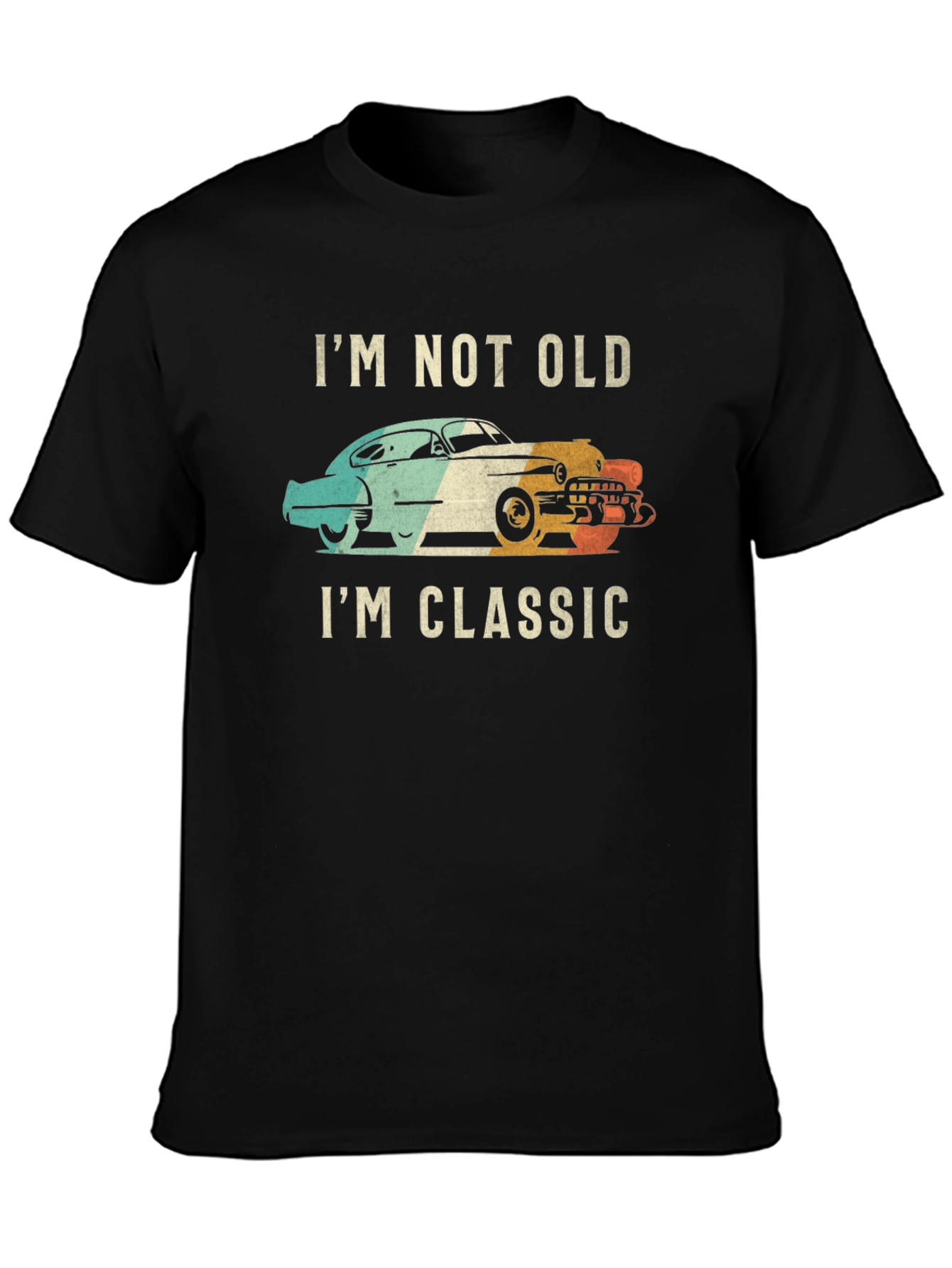 Black Classic Car Graphic Tee - I'm Not Old, I'm Classic view 3