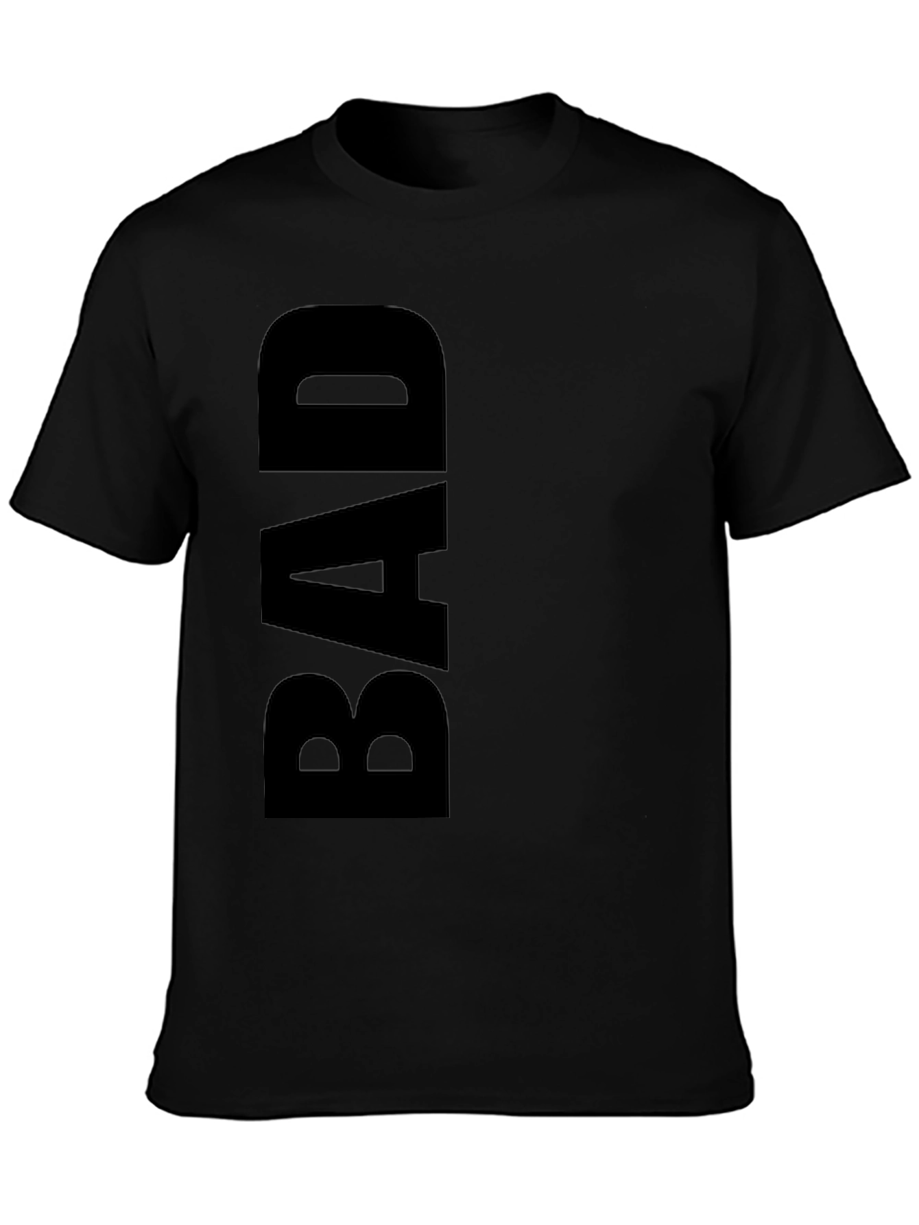 Black Black "BAD" Graphic Tee - Trendy Casual Wear view 3