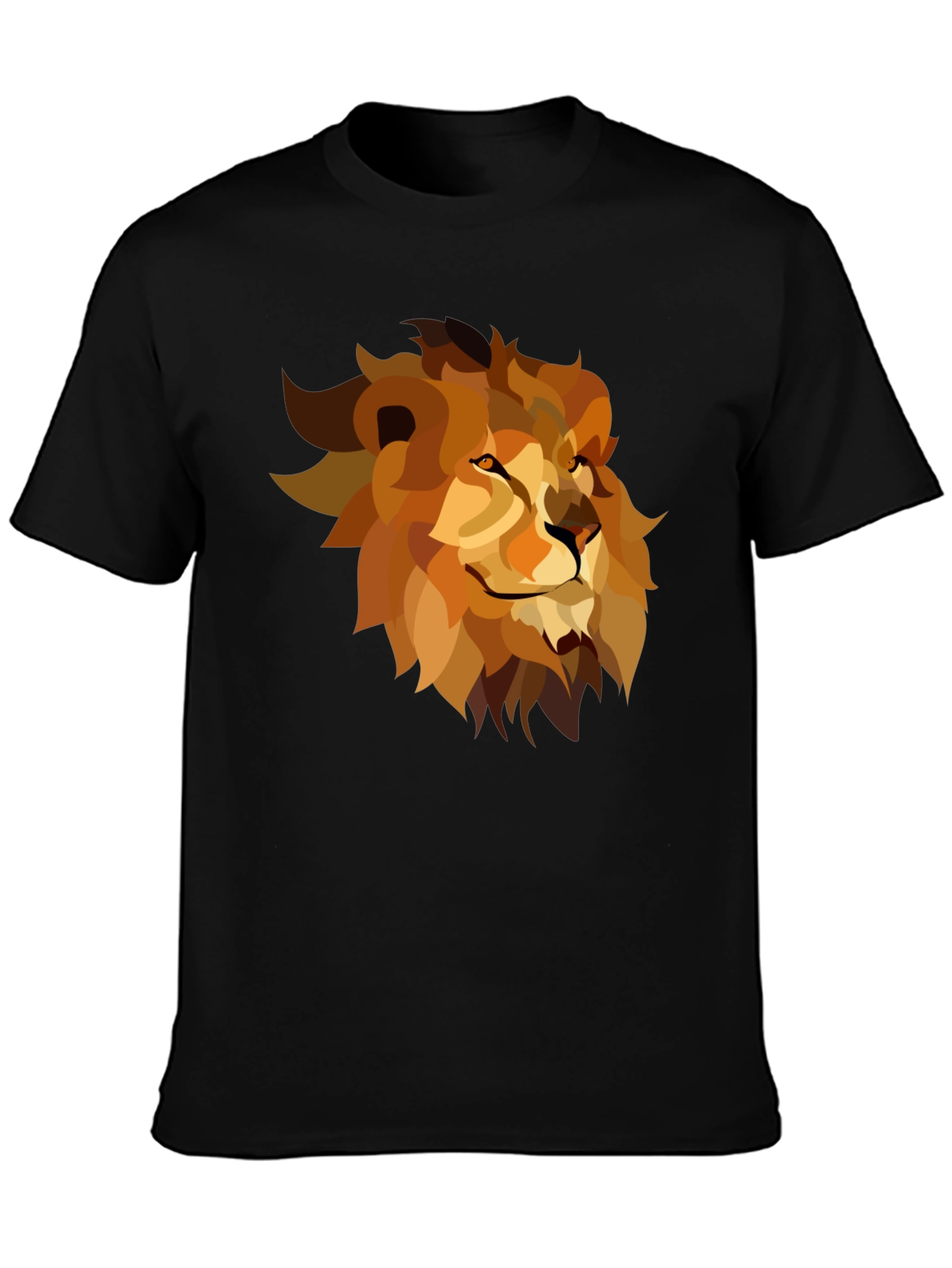 Black Lion Graphic Black Tee - Men's Casual Style view 3