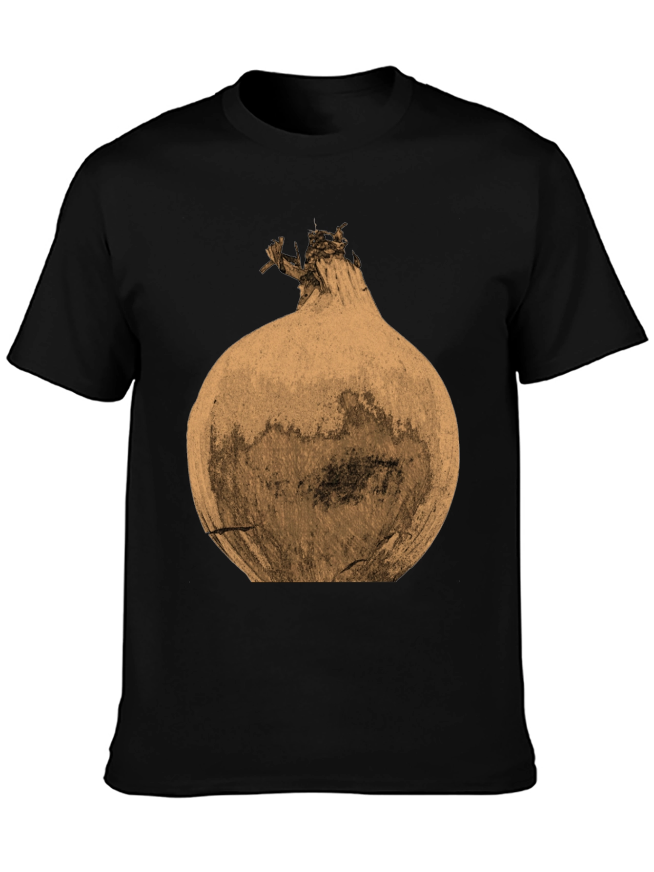 Black Men's Onion Graphic Print T-Shirt - Black view 3