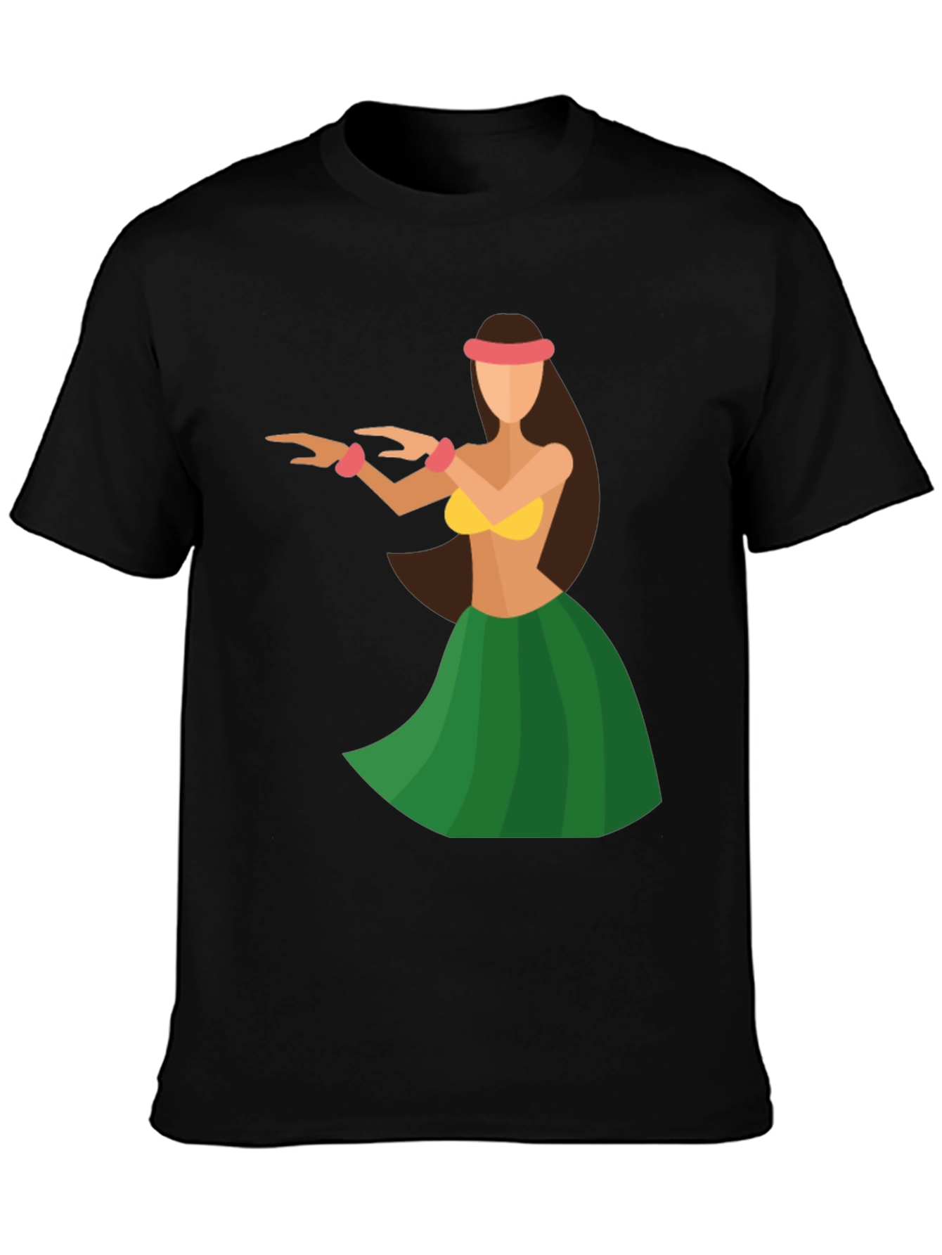 Black Hula Dancer Graphic Tee - Tropical Vibe view 3