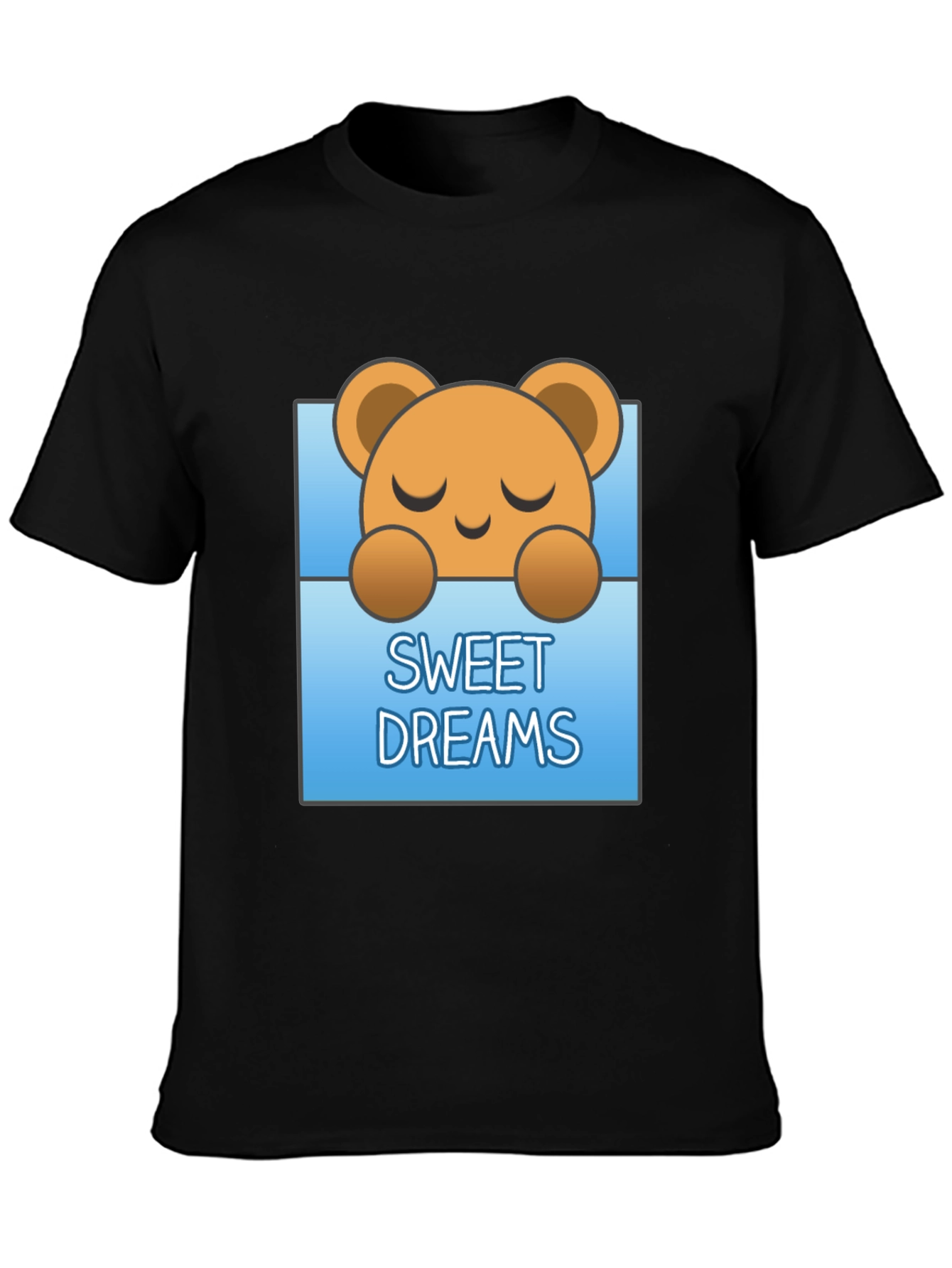 Black Sweet Dreams Bear Graphic Tee - Soft Cotton view 3