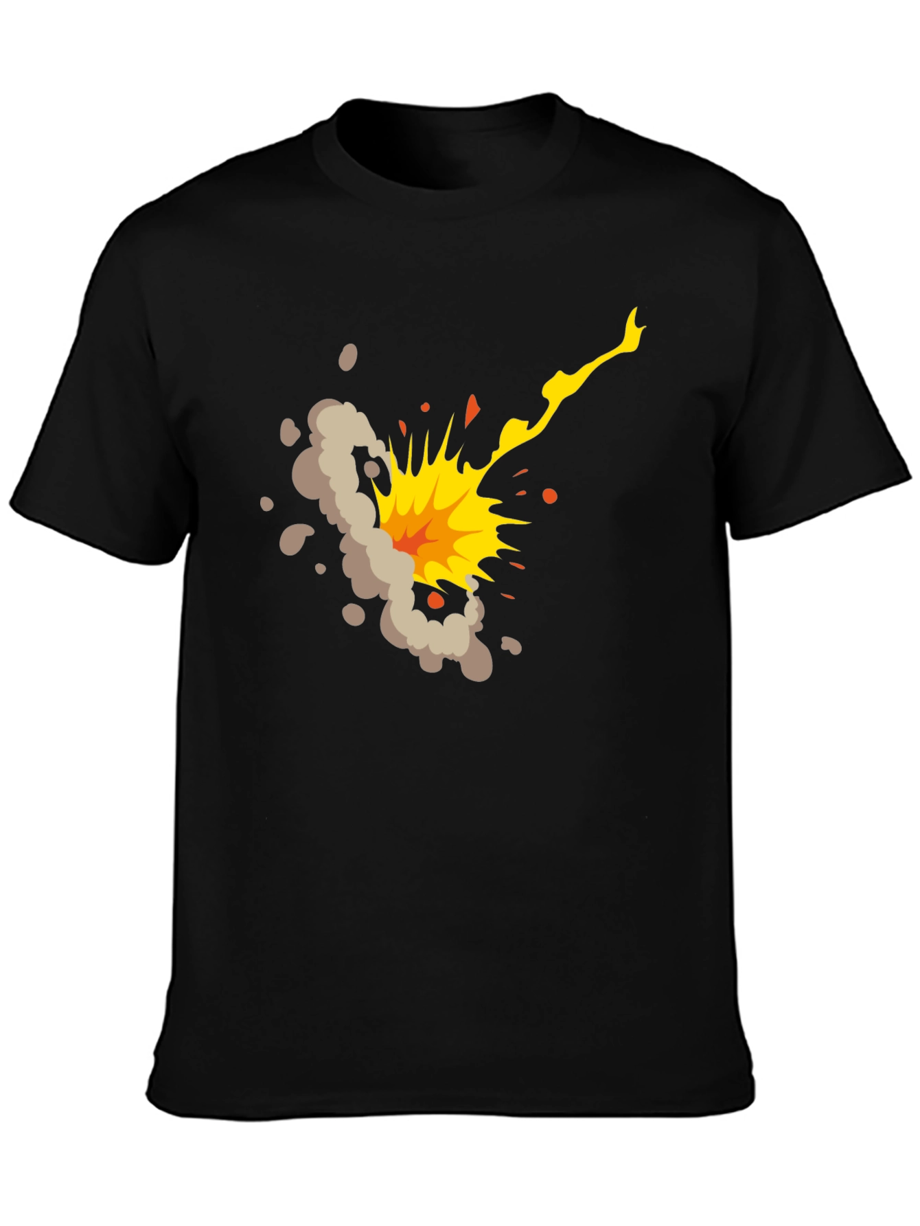 Black Explosion Graphic Black T-Shirt view 3