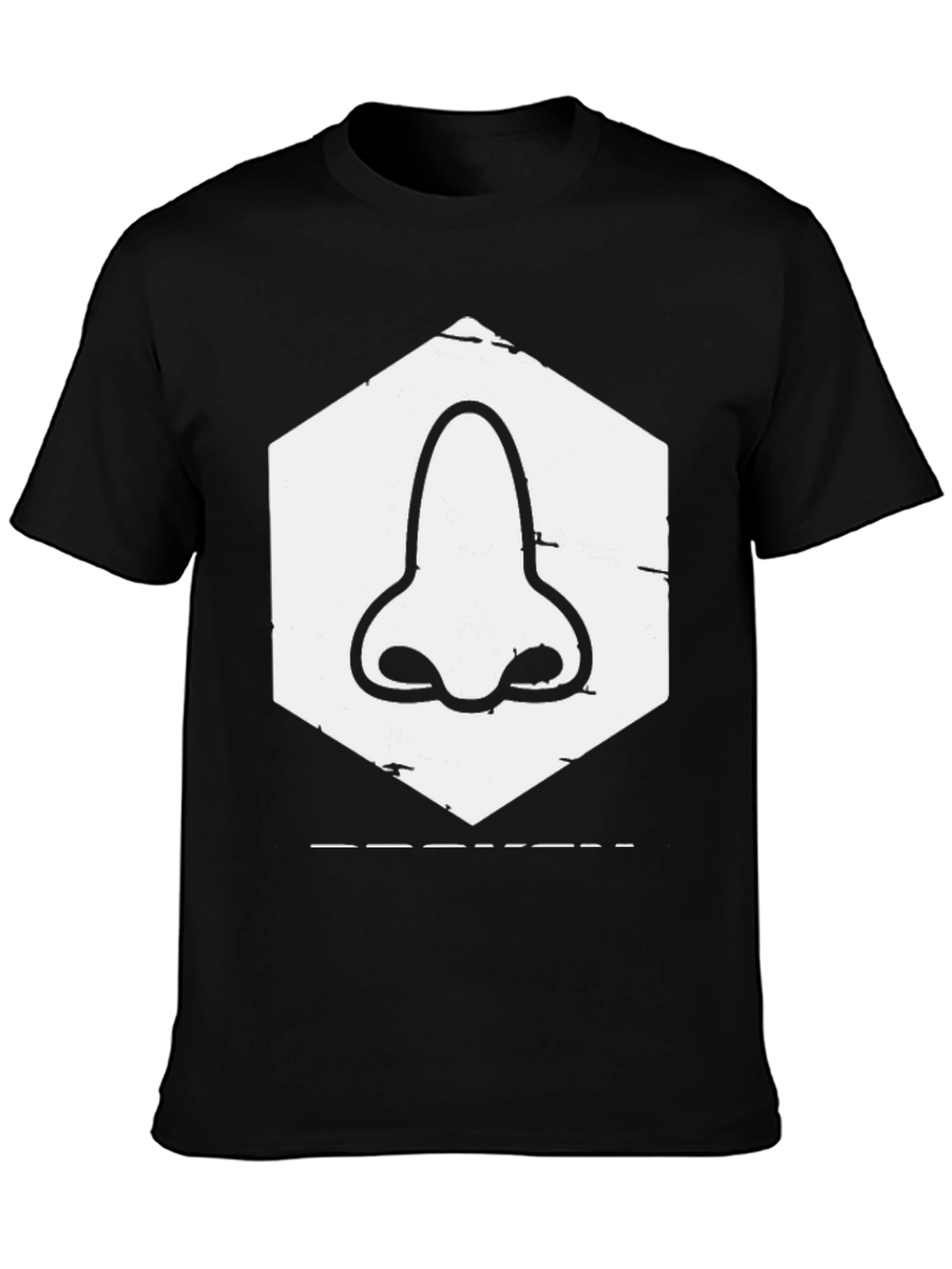 Black Nose Graphic Tee - Black Casual T-Shirt view 3