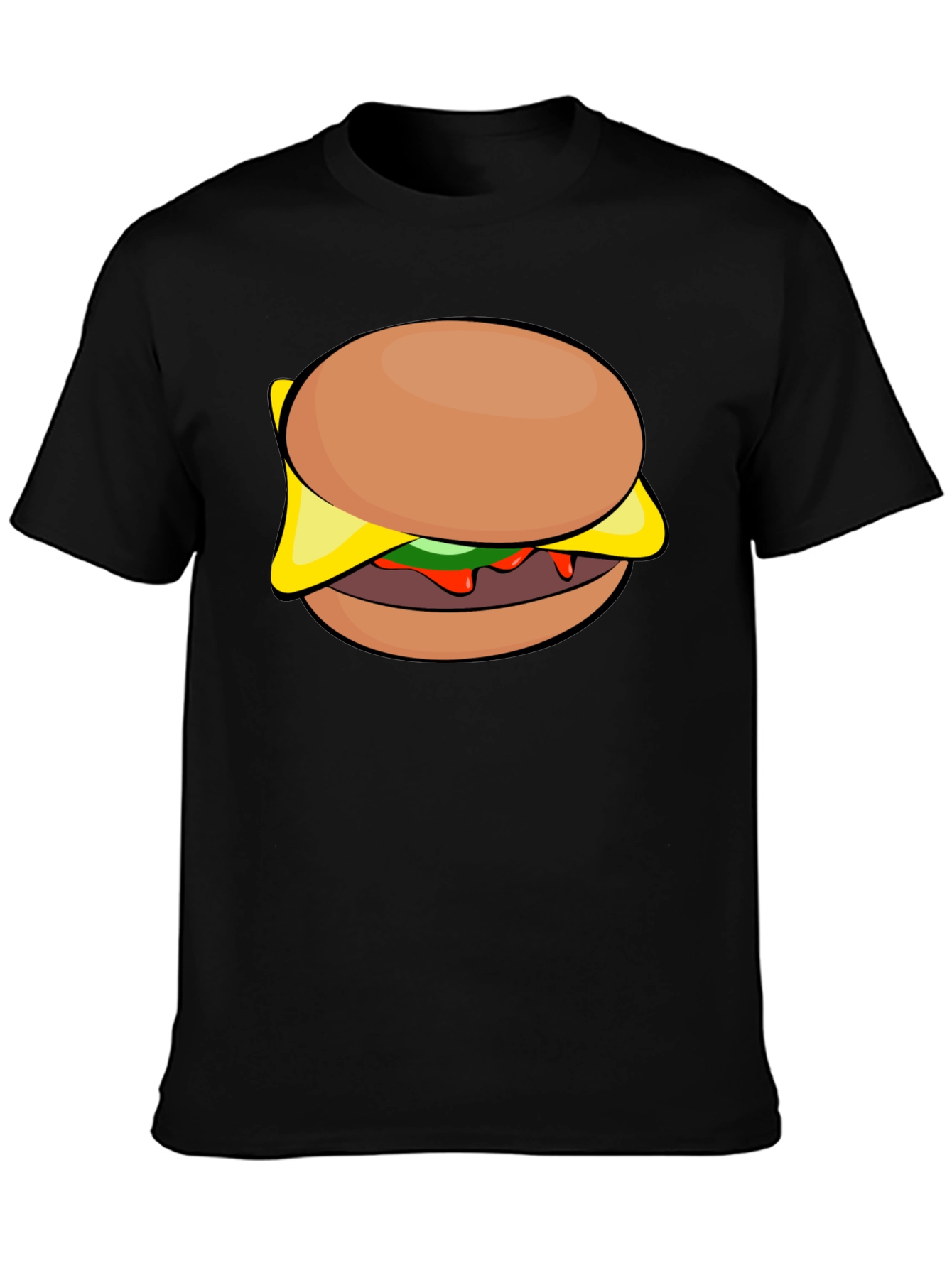 Black Burger Graphic Tee - Casual Style Shirt view 3
