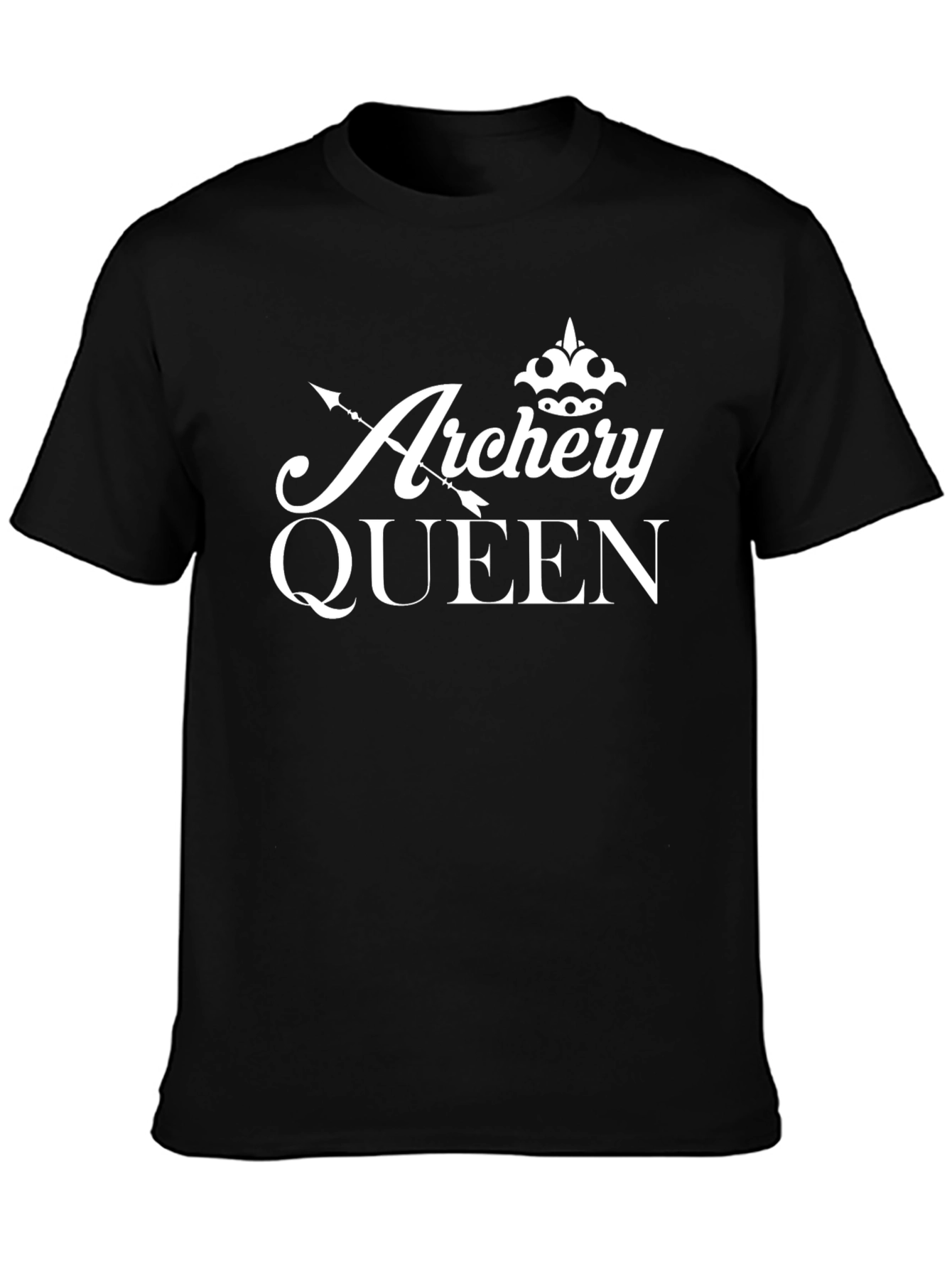 Black Archery Queen T-Shirt - Black Cotton Tee view 3