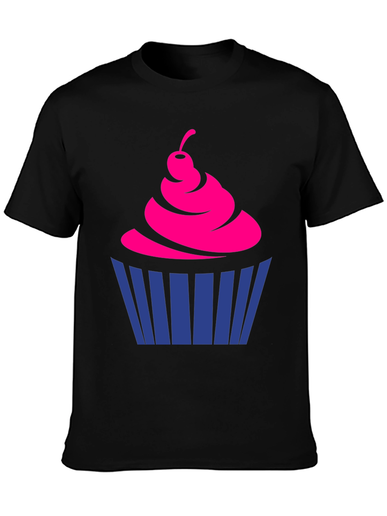Black Fun Cupcake Graphic Tee - Casual Style view 3