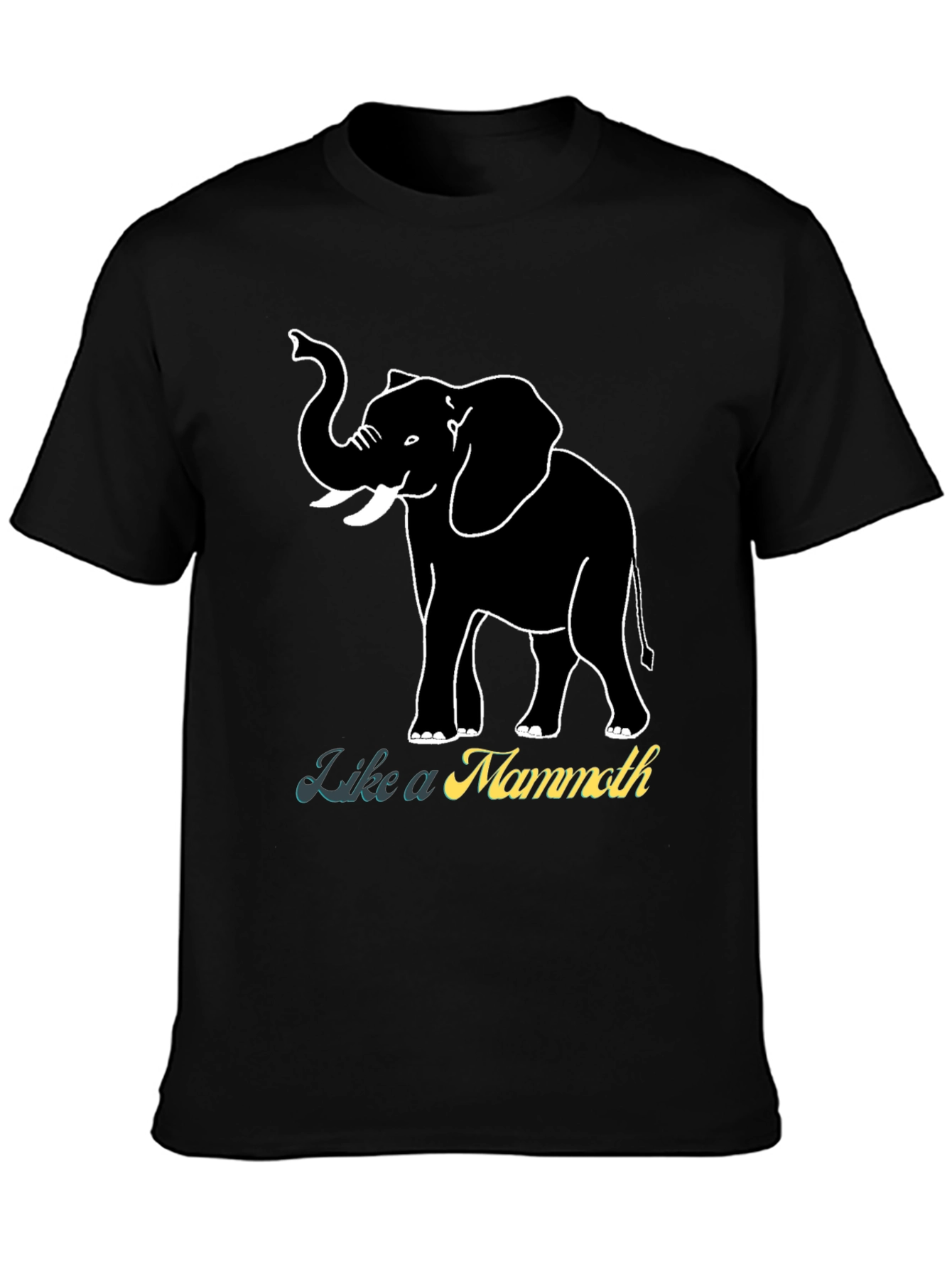 Black Like a Mammoth T-Shirt - Black view 3