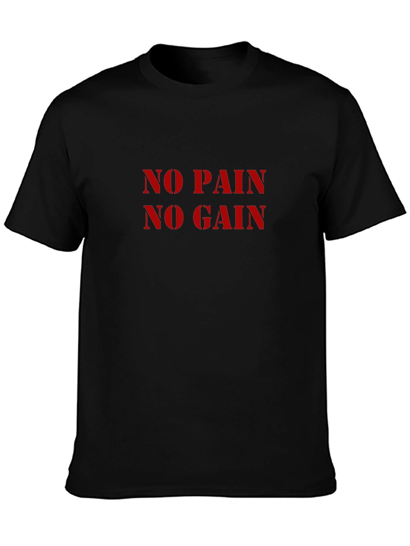 Black No Pain No Gain Graphic T-Shirt view 3