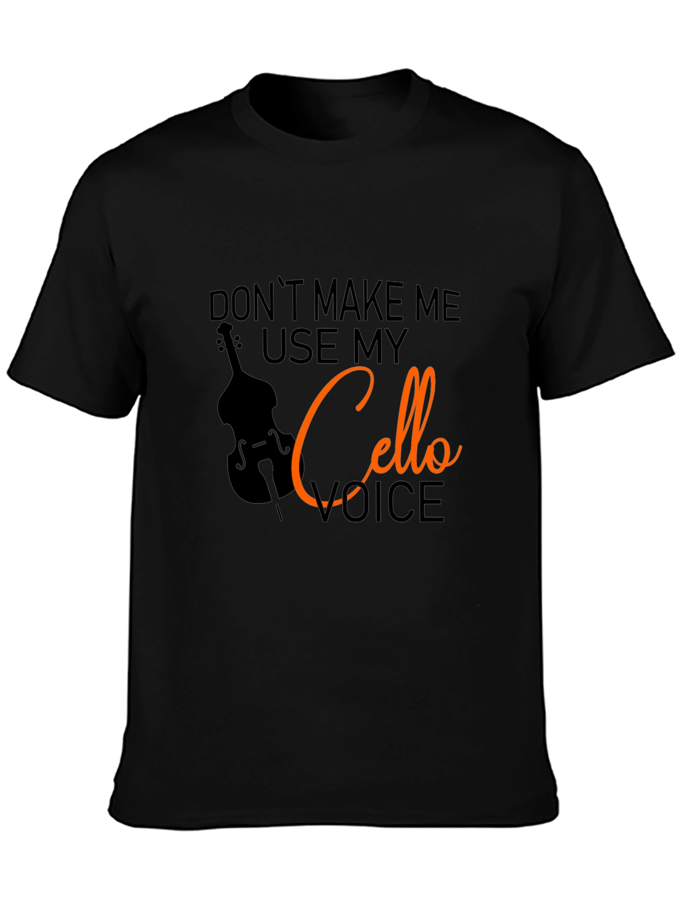 Black Cello Voice T-Shirt - Funny Musician Tee view 3