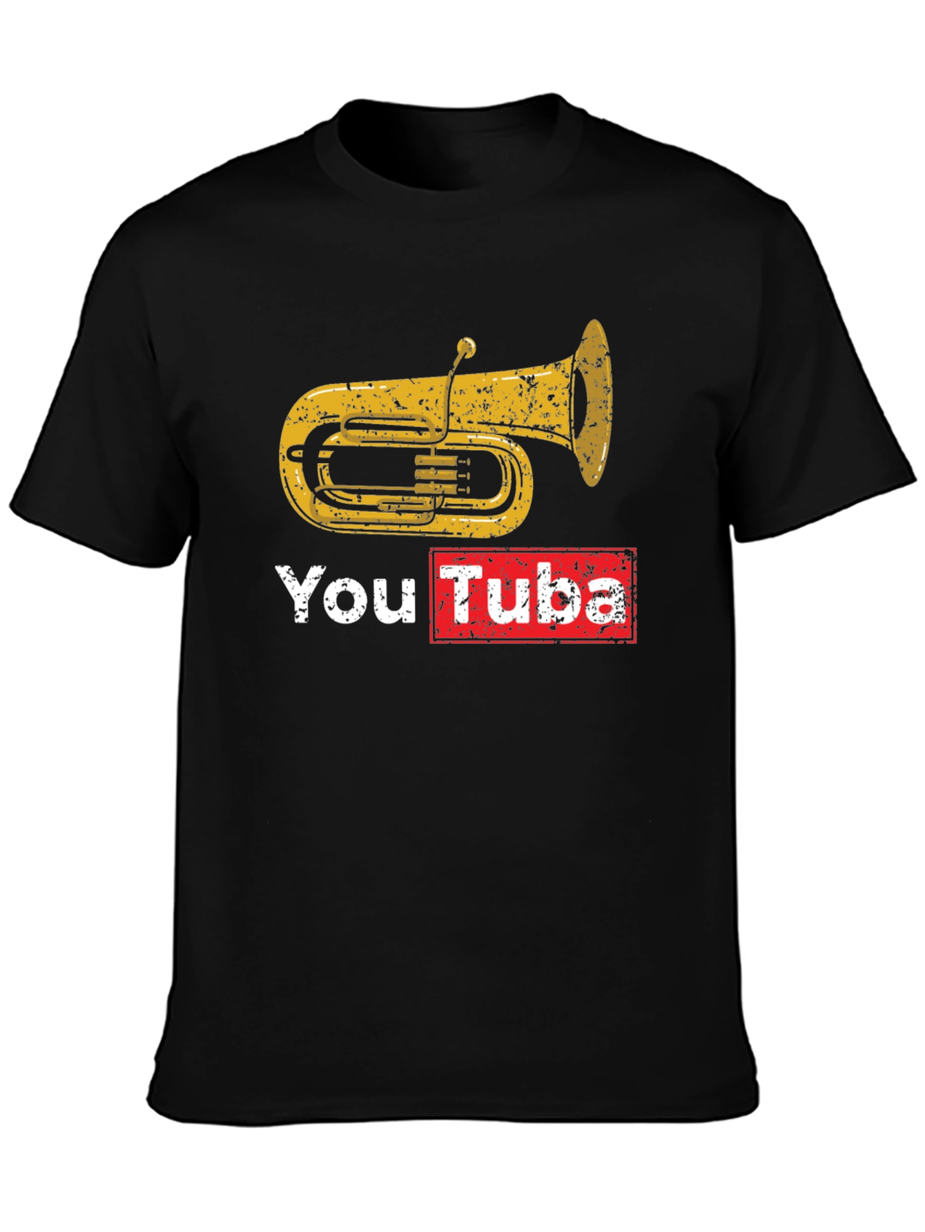 Black You Tuba Graphic T-Shirt - Musician's Novelty Tee view 3