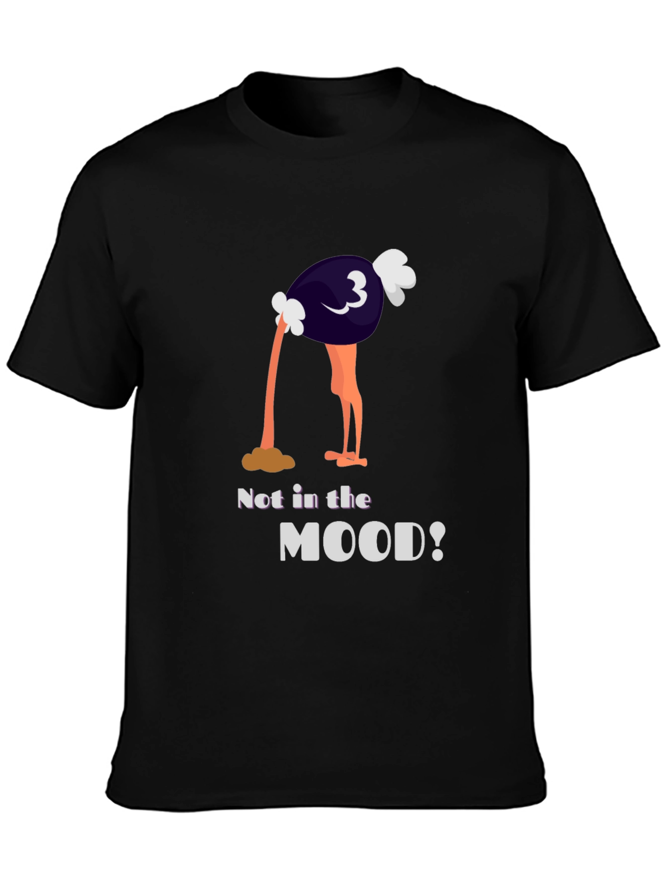 Black Not in the Mood Ostrich Graphic Tee view 3