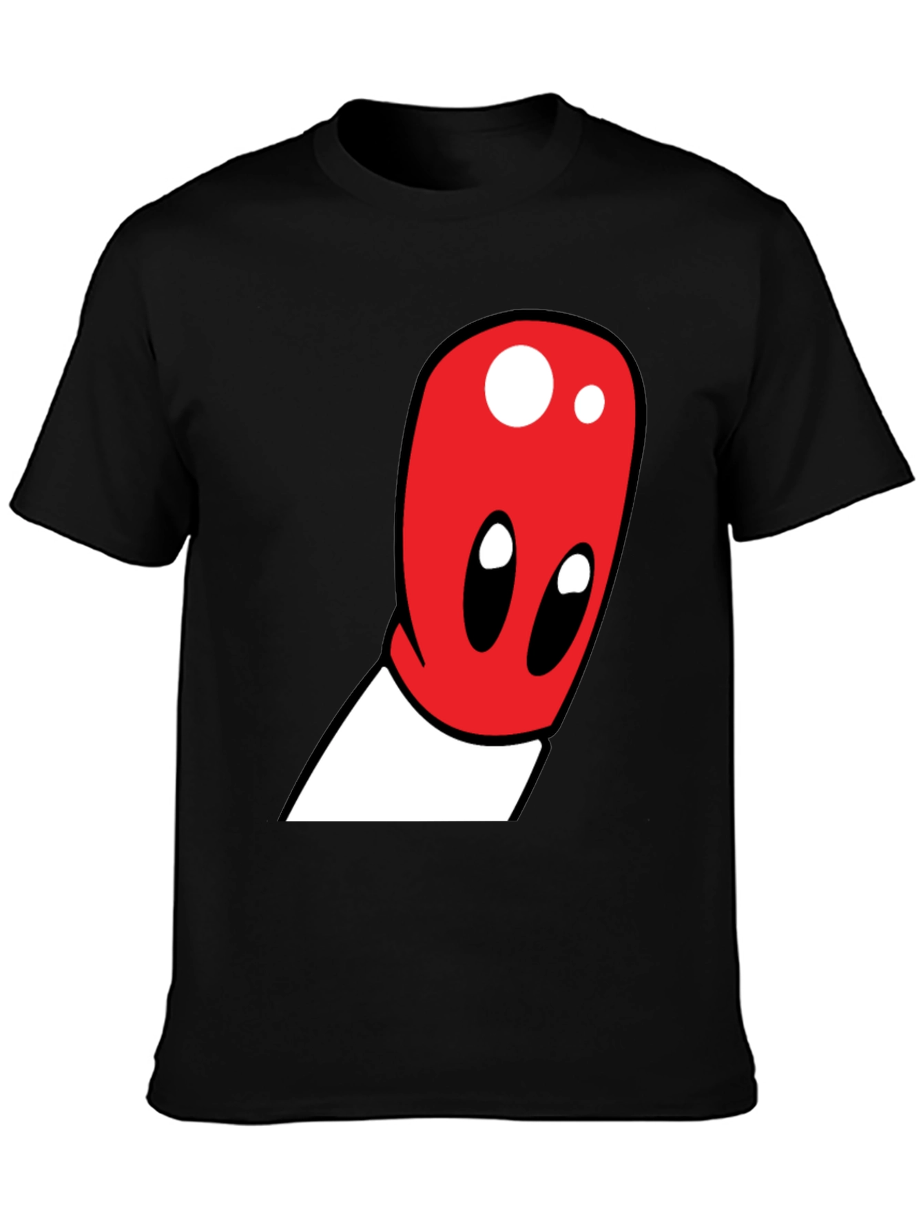 Black Cartoon Character Graphic Tee - Black view 3