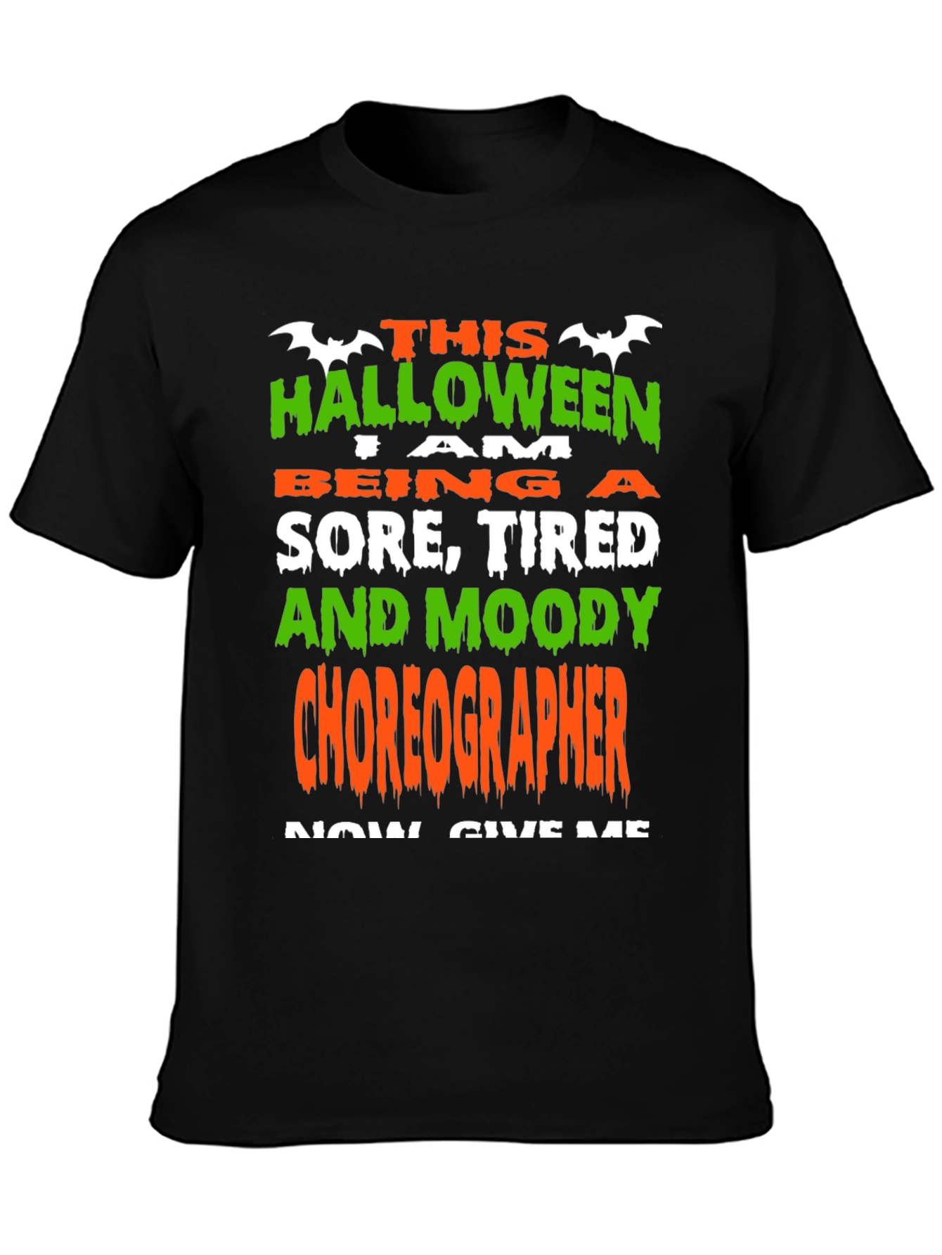 Black Halloween Choreographer T-Shirt view 3