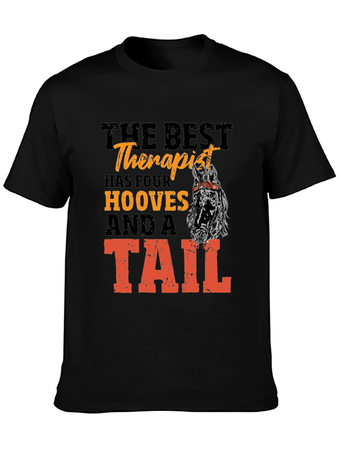 Black The Best Therapist T-Shirt view 3