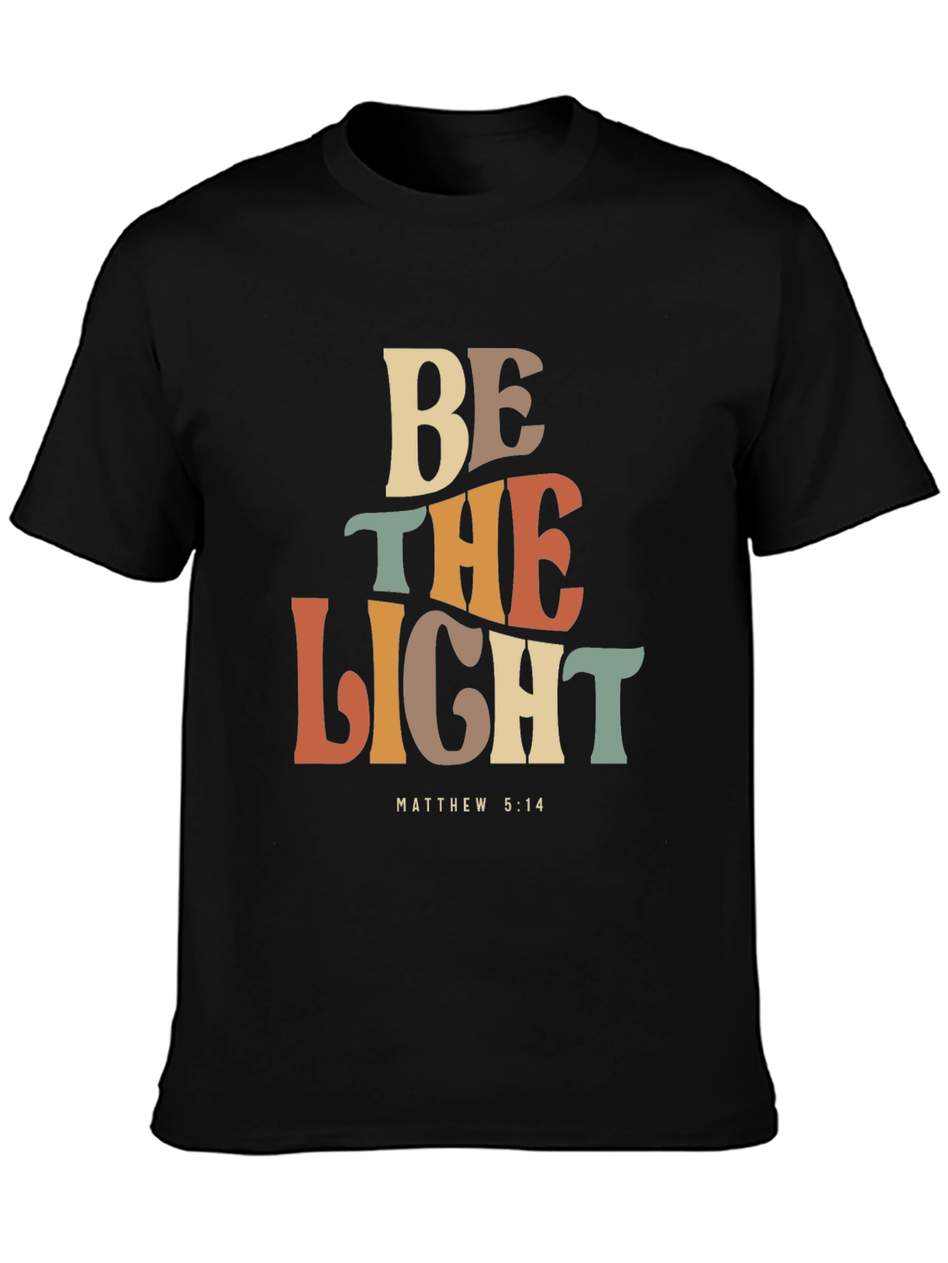 Black Be The Light T-Shirt - Matthew 5:14 Graphic Tee view 3