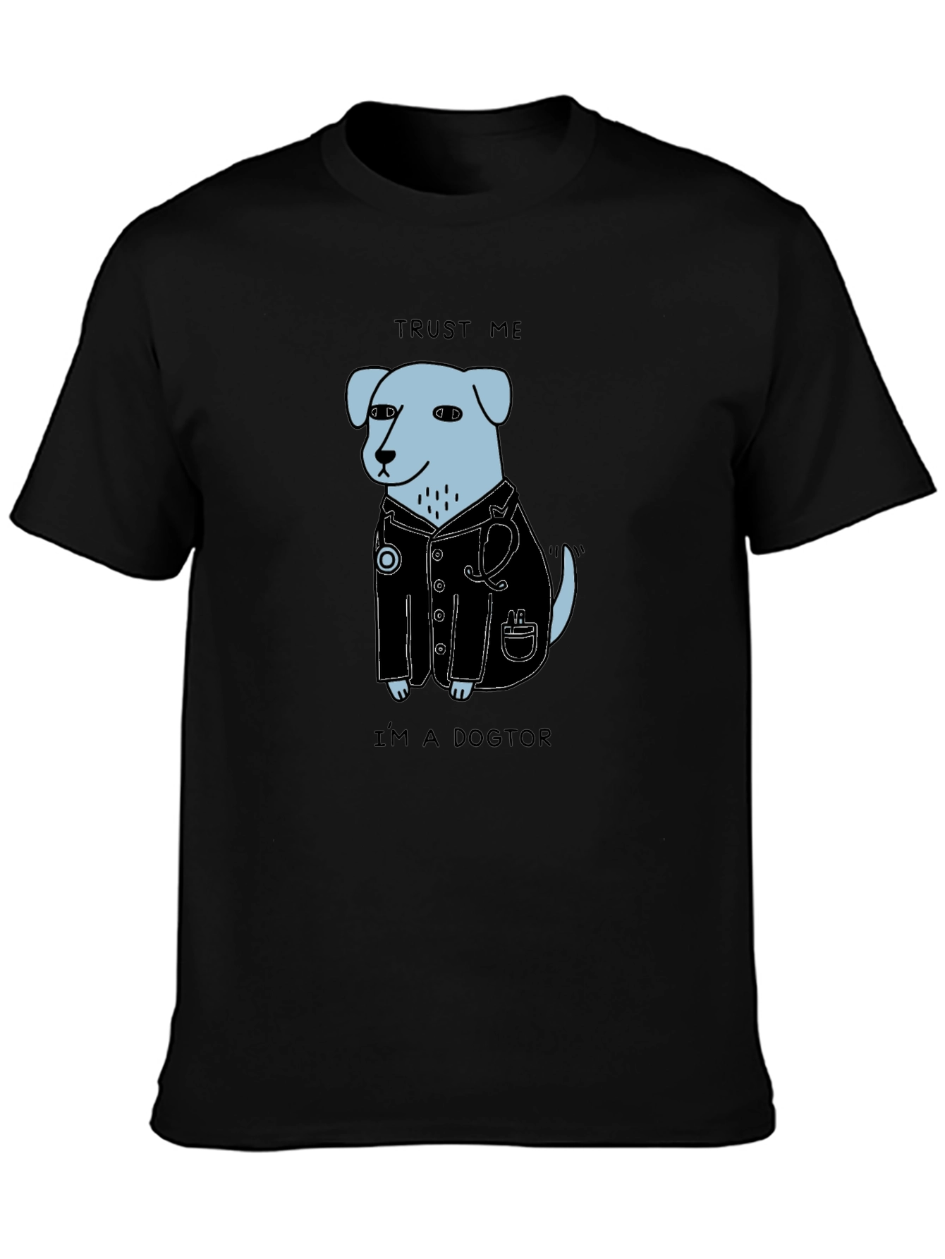 Black Trust Me I'm a Dogtor T-Shirt view 3