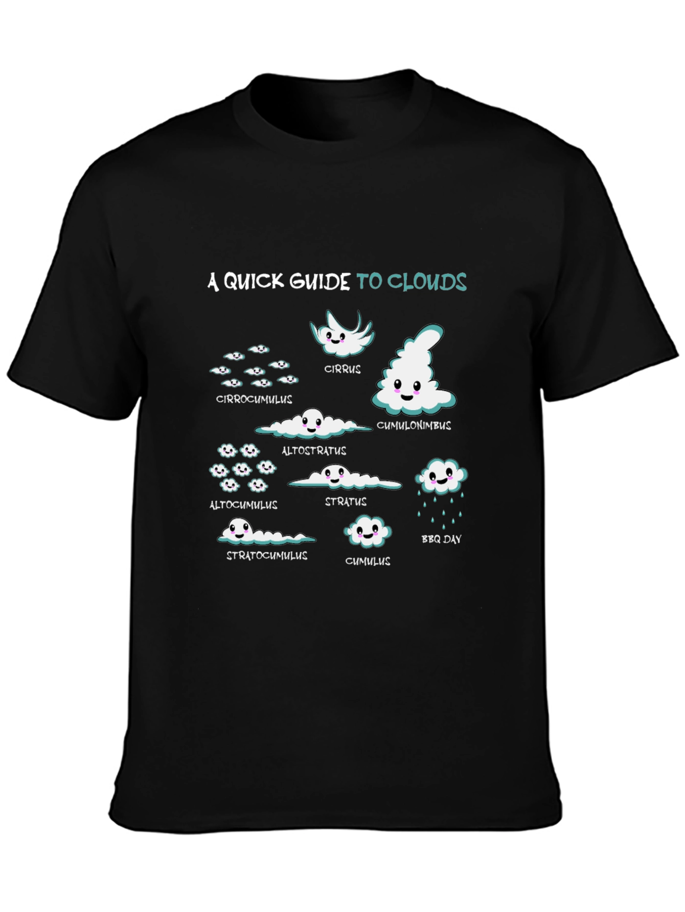 Black Clouds Graphic T-Shirt - Weather Enthusiast Tee view 3