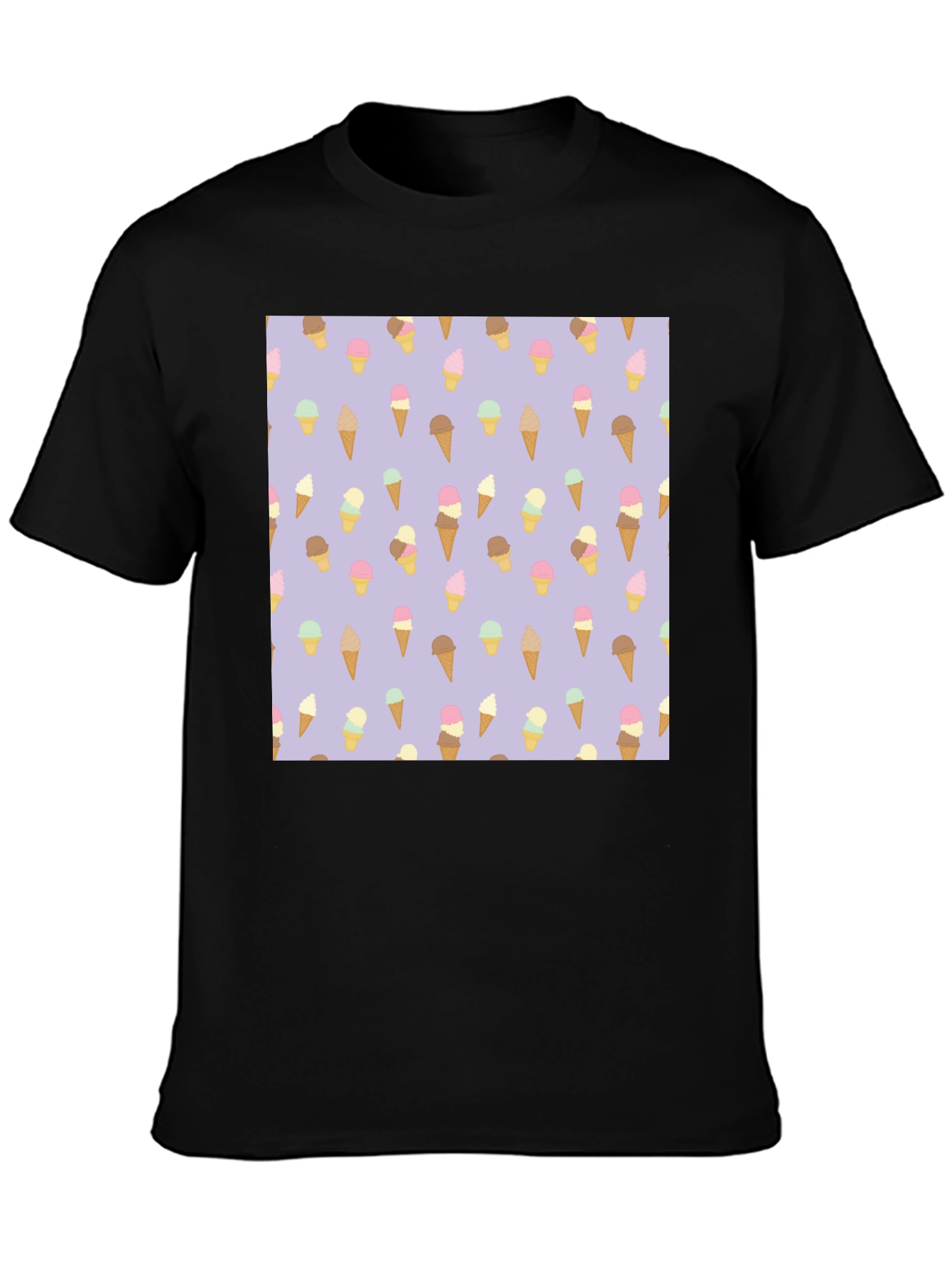 Ice Cream Cone Pattern T-Shirt - 3