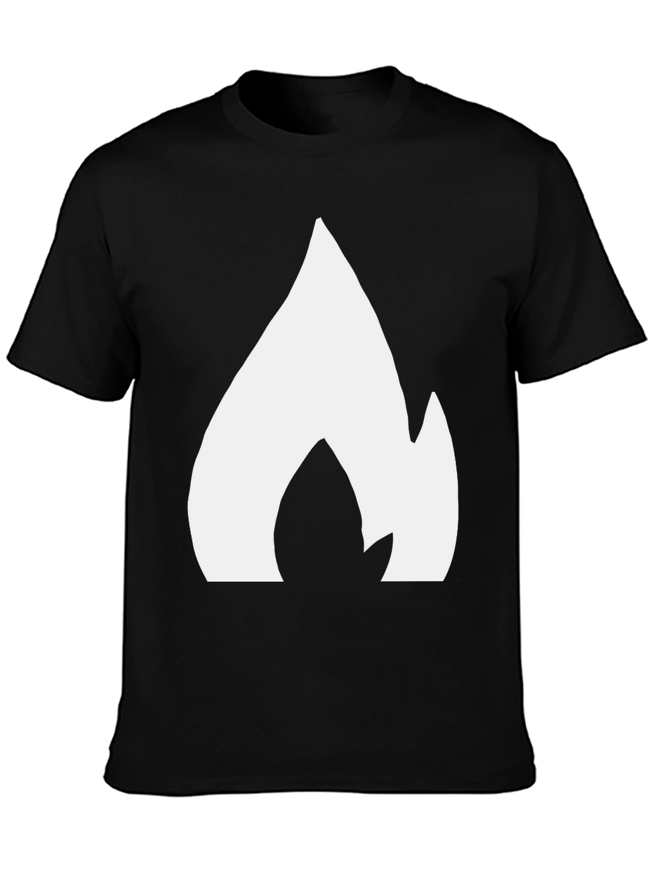Black Bold Flame Graphic Tee - Black Casual Shirt view 3