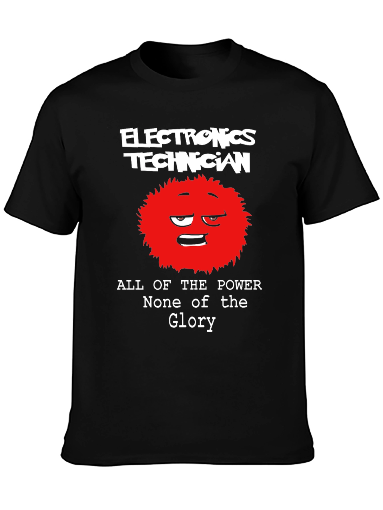 Black Electronics Technician Funny Graphic T-Shirt view 3