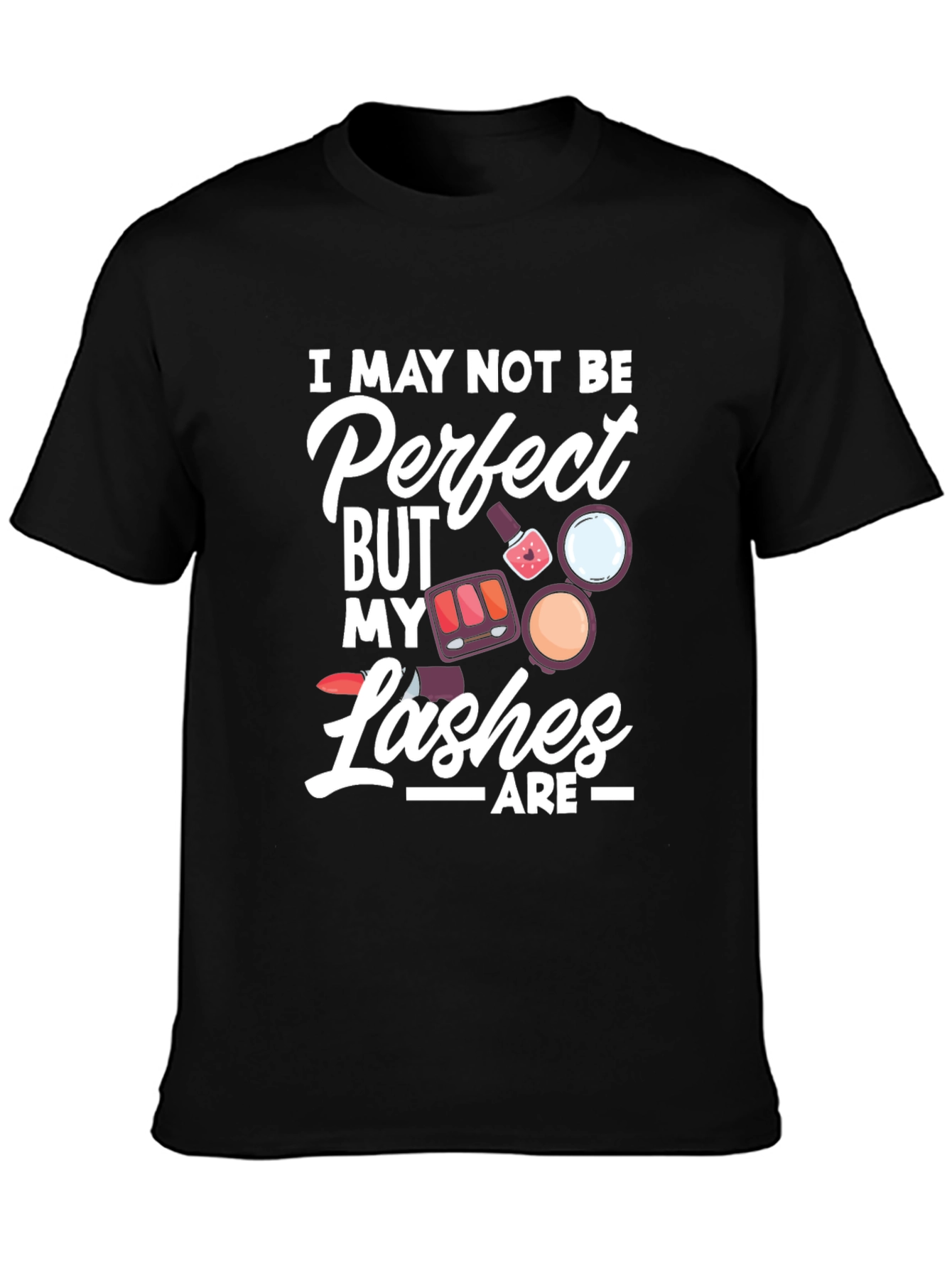 Black Perfect Lashes Graphic T-Shirt view 3