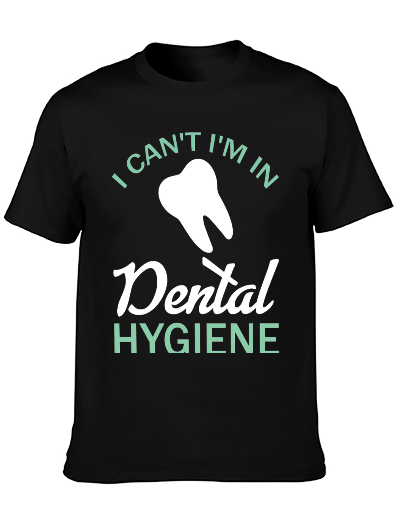 Black Dental Hygiene T-Shirt: Dentist, Hygienist view 3