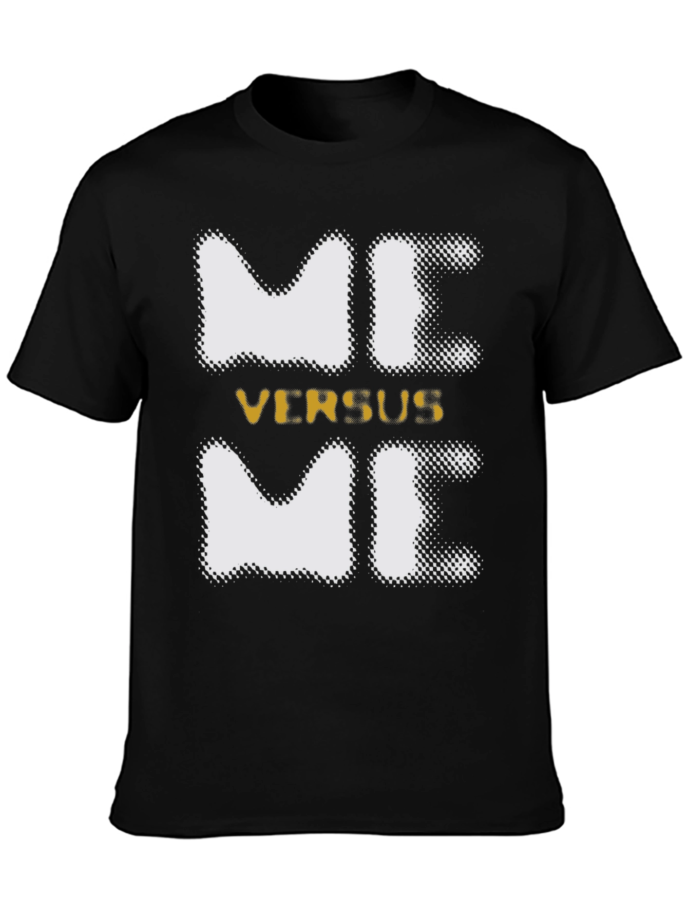 Black Meme Versus Me Graphic Tee view 3