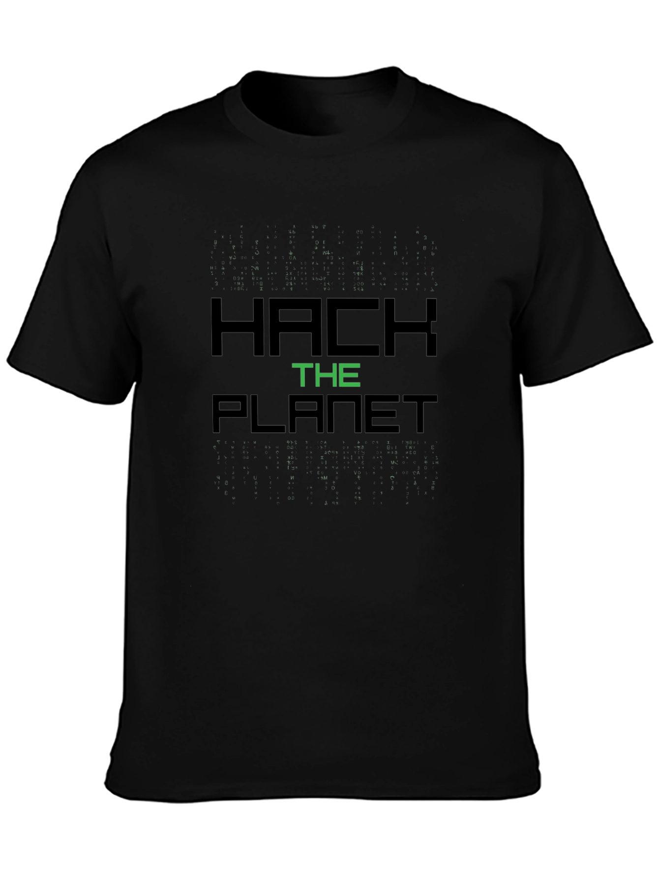 Black Hack the Planet Graphic T-Shirt view 3