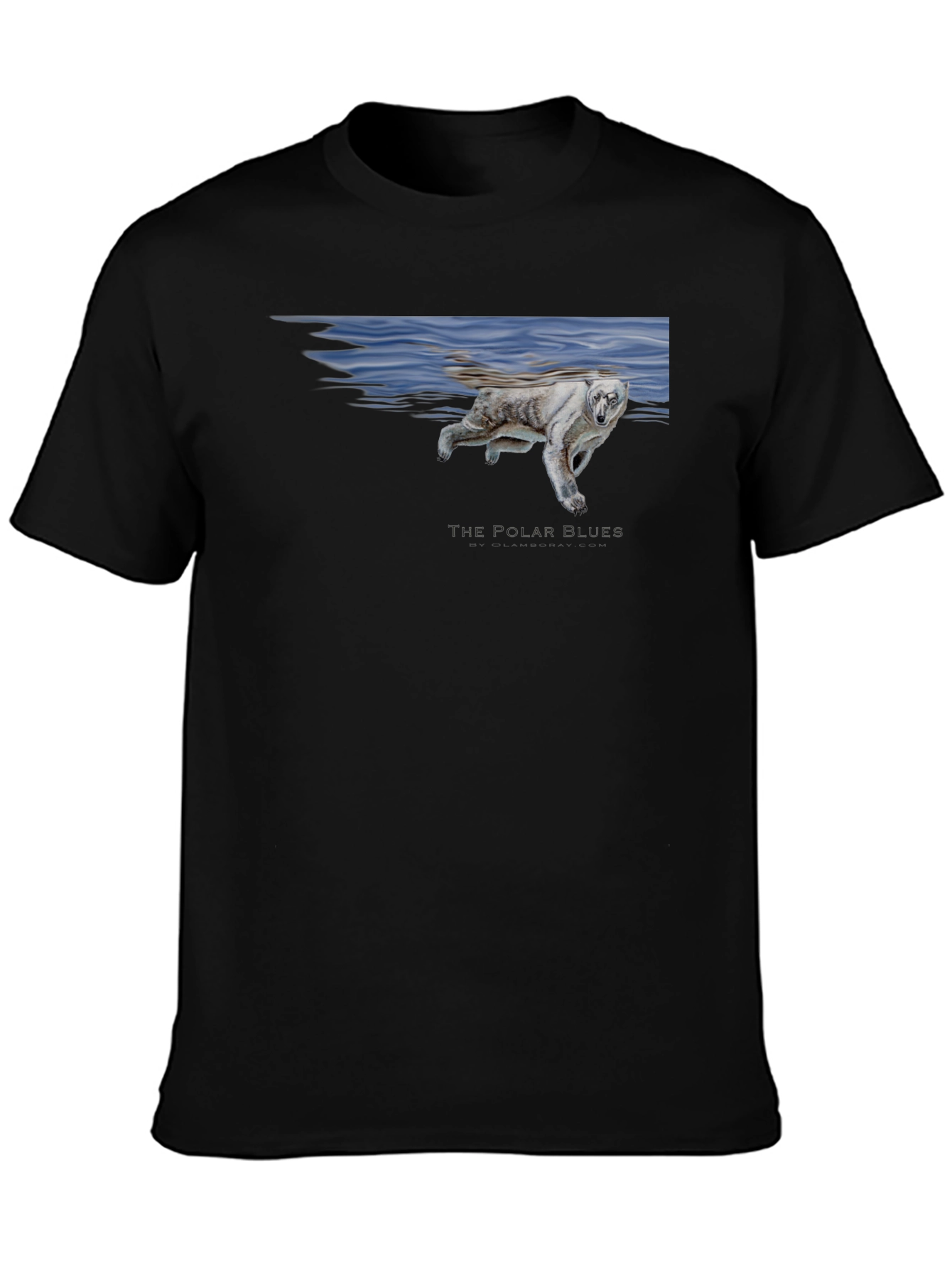 Black Polar Bear Blues Graphic T-Shirt - Black view 3