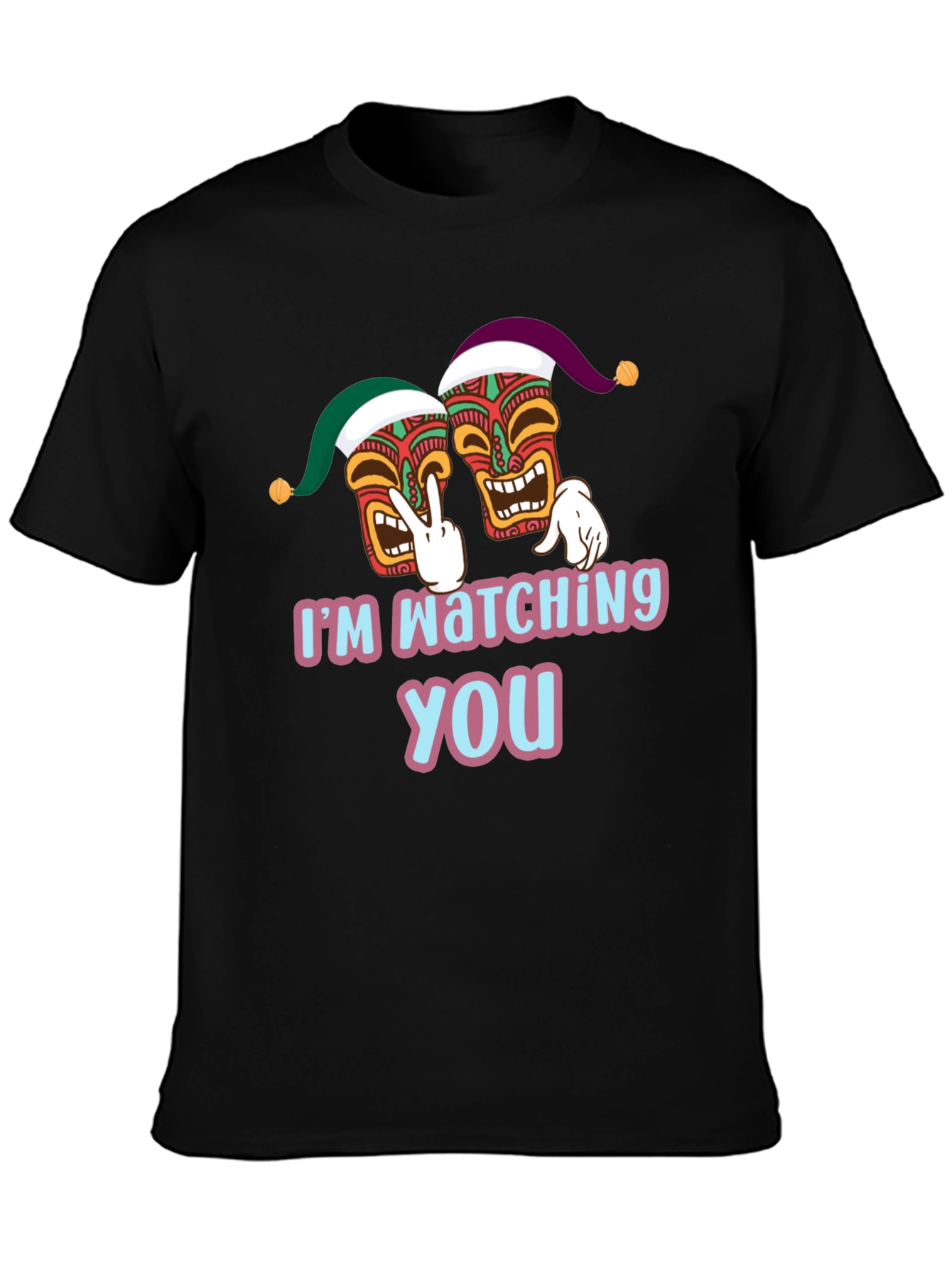 Black I'm Watching You Graphic Tee view 3
