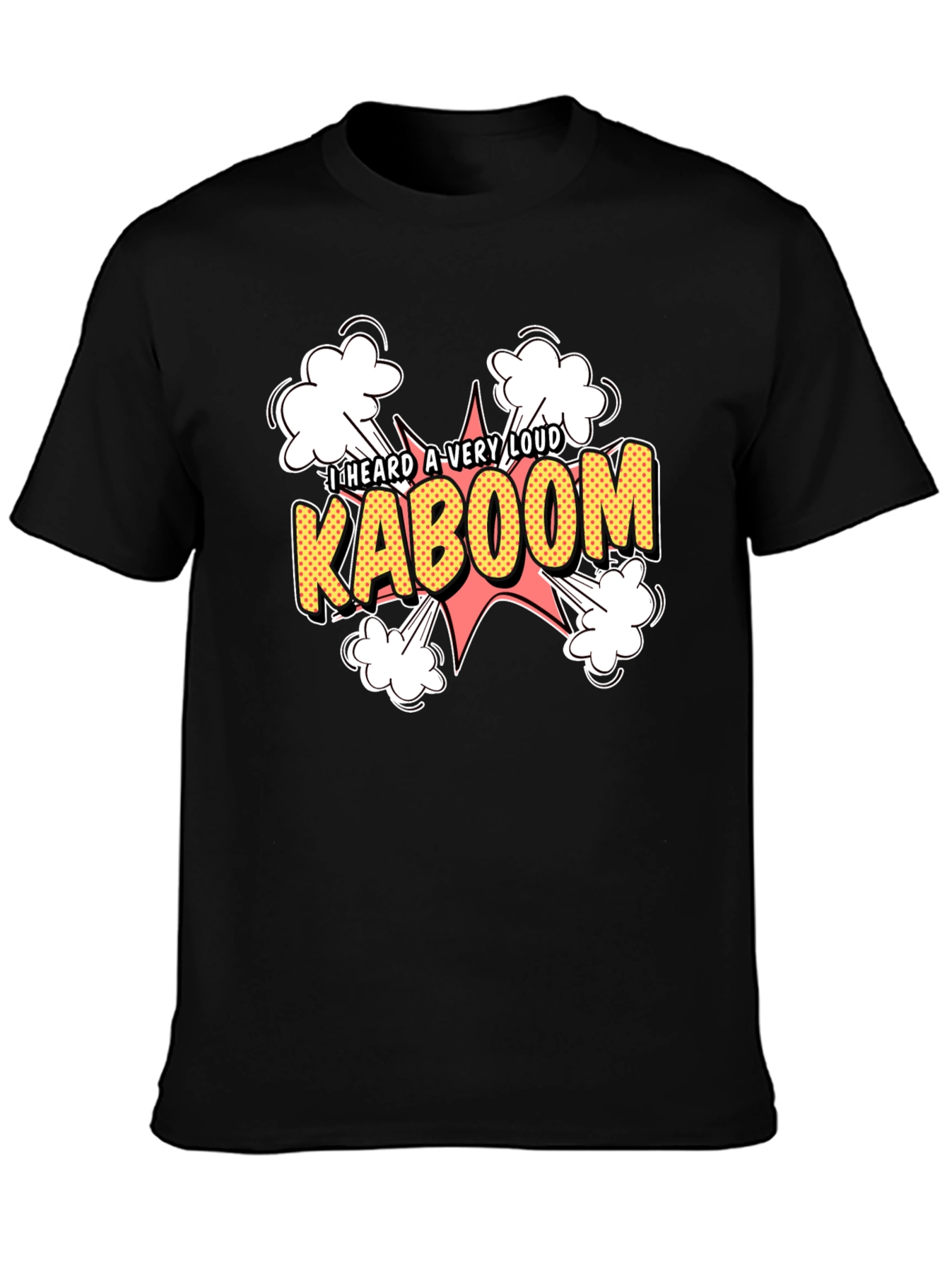 Black Kaboom Graphic Tee - Loud Explosion Design view 3