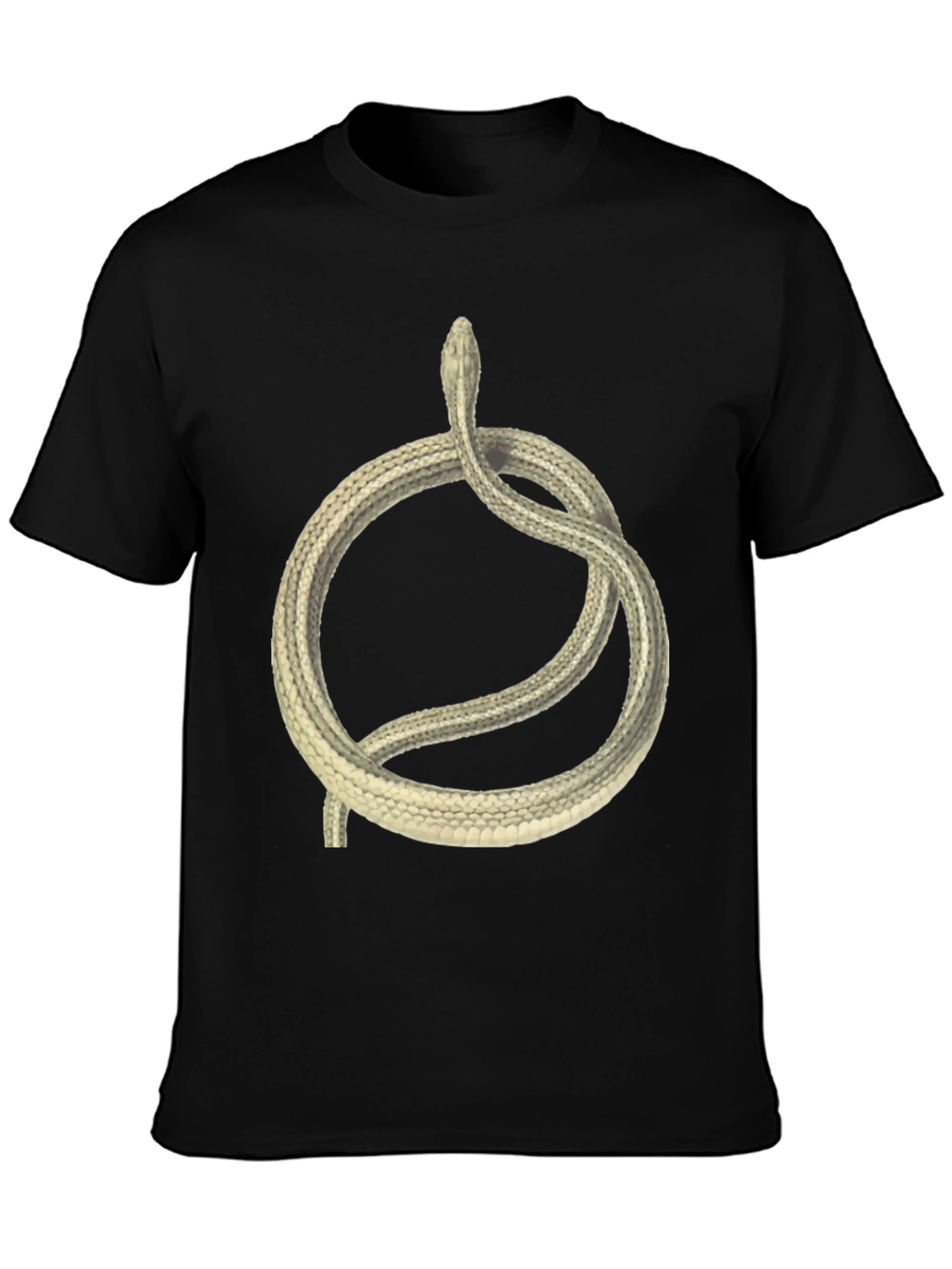 Black Snake Circle Graphic T-Shirt - Unique Animal Tee view 3