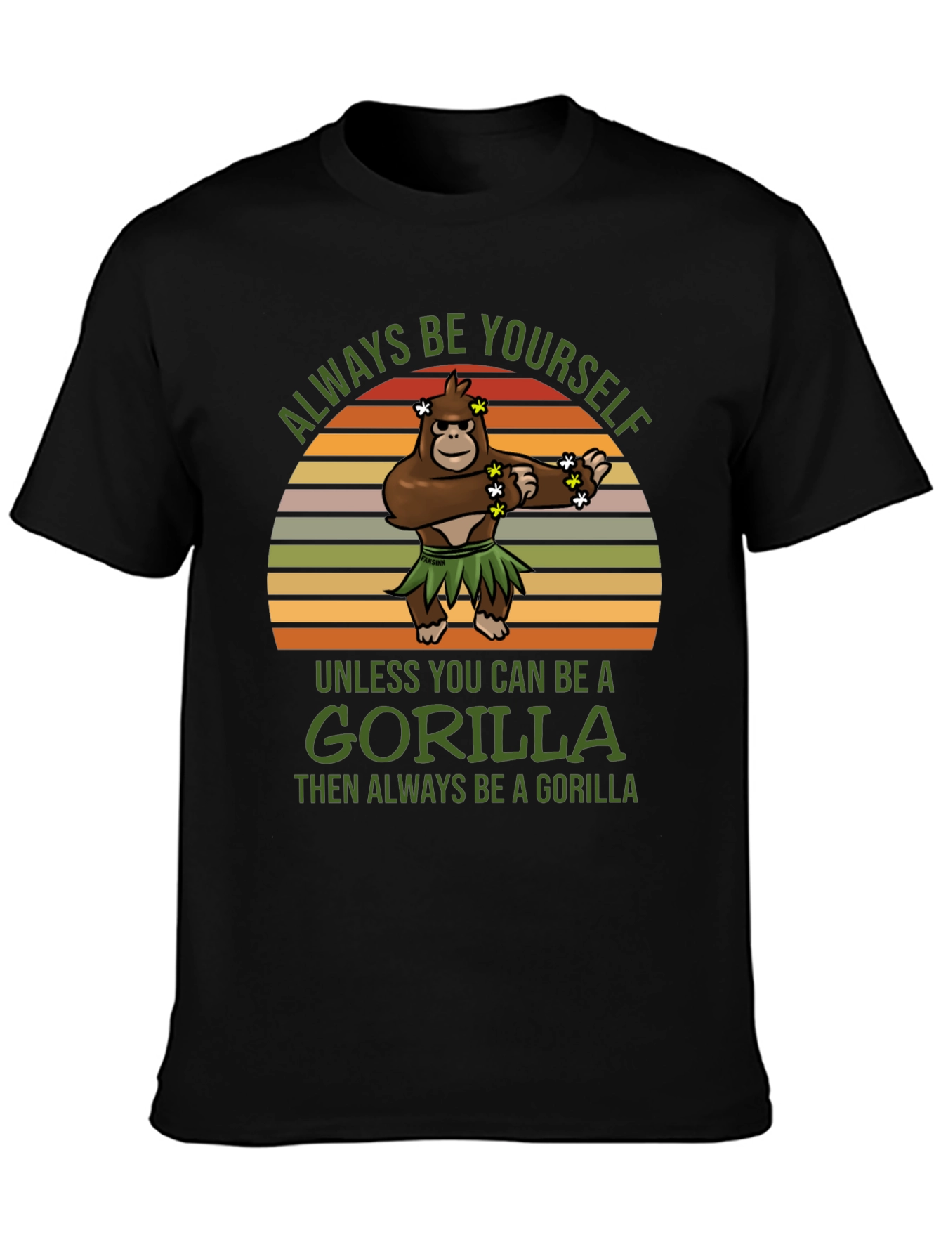 Black Always Be Yourself Unless You Can Be A Gorilla T-Shirt view 3