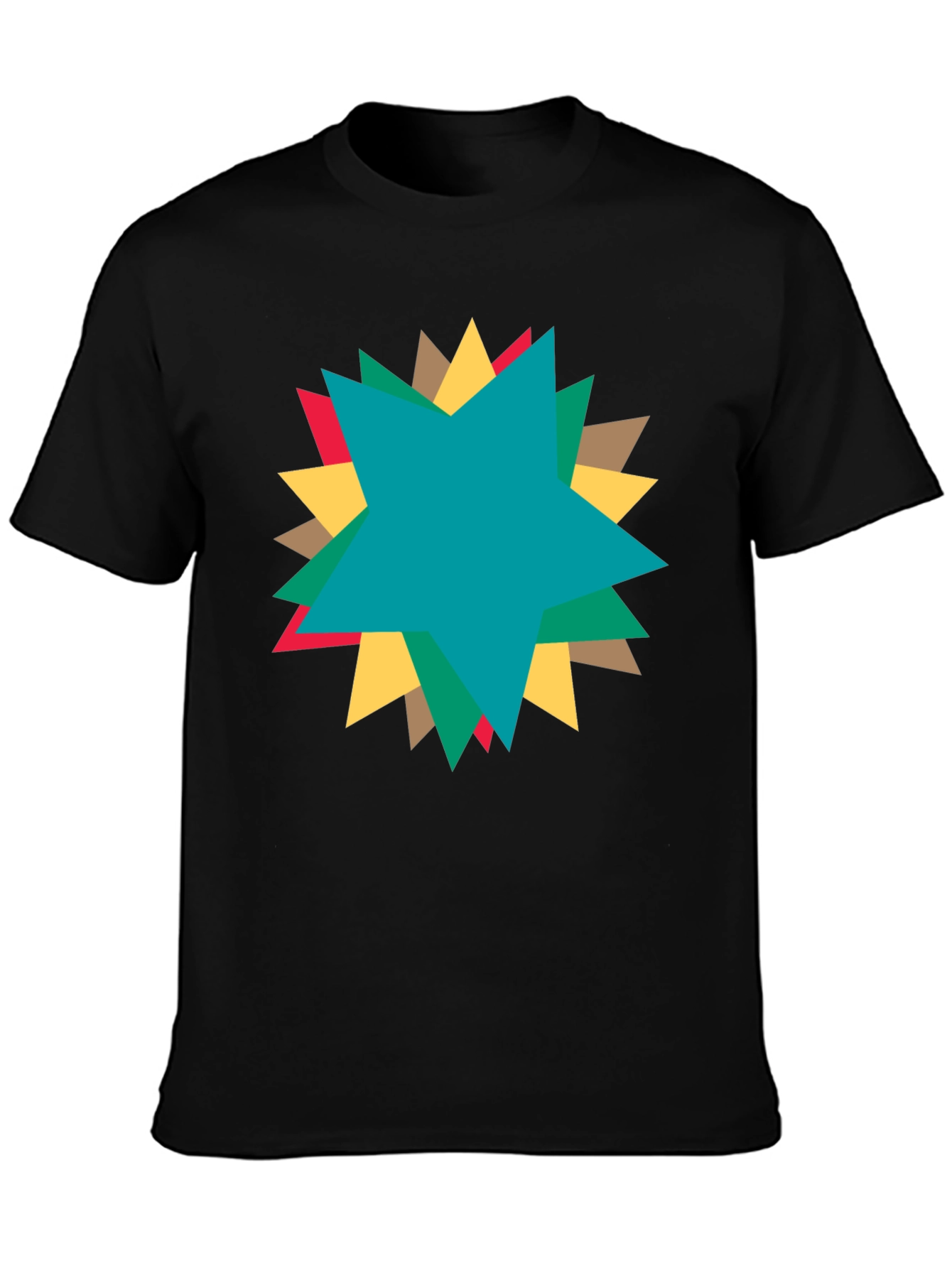 Black Starburst Graphic T-Shirt - Casual Comfort view 3