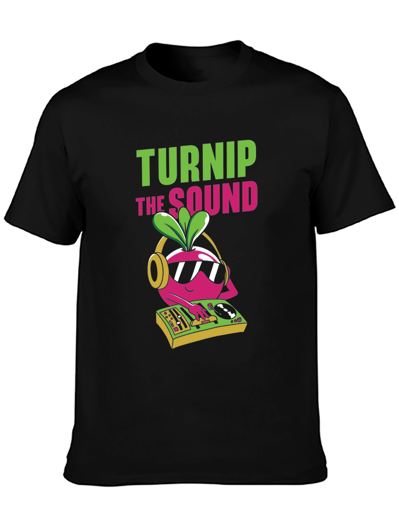Black Turnip the Sound DJ Graphic T-Shirt view 3
