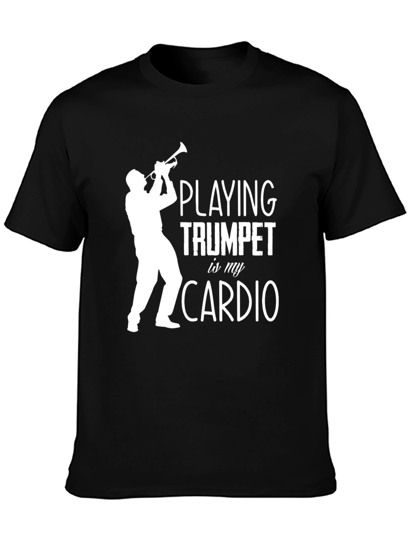 Black Trumpet Player Cardio Graphic Tee view 3