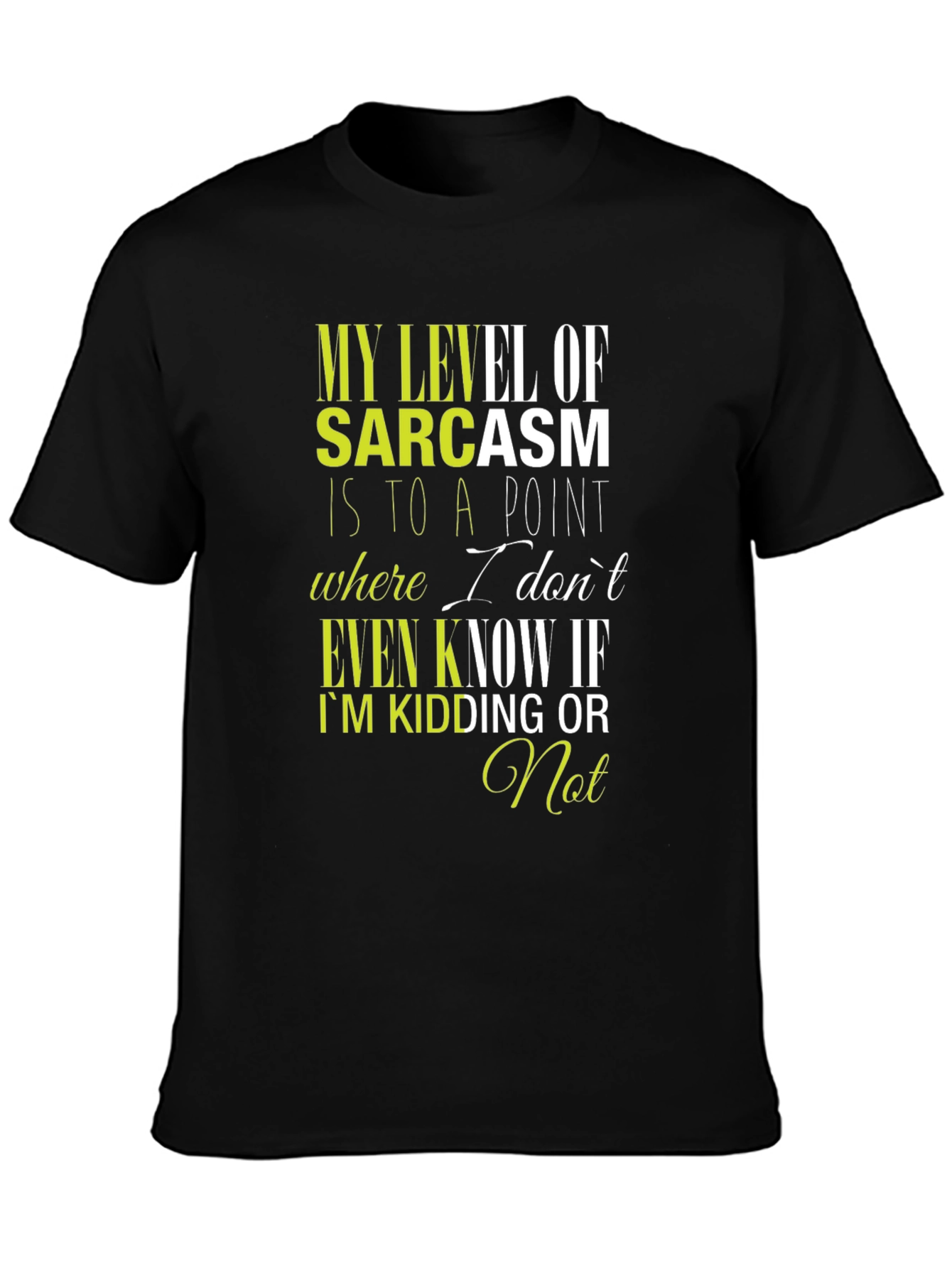 Black Sarcastic Humor T-Shirt - Funny Graphic Tee view 3