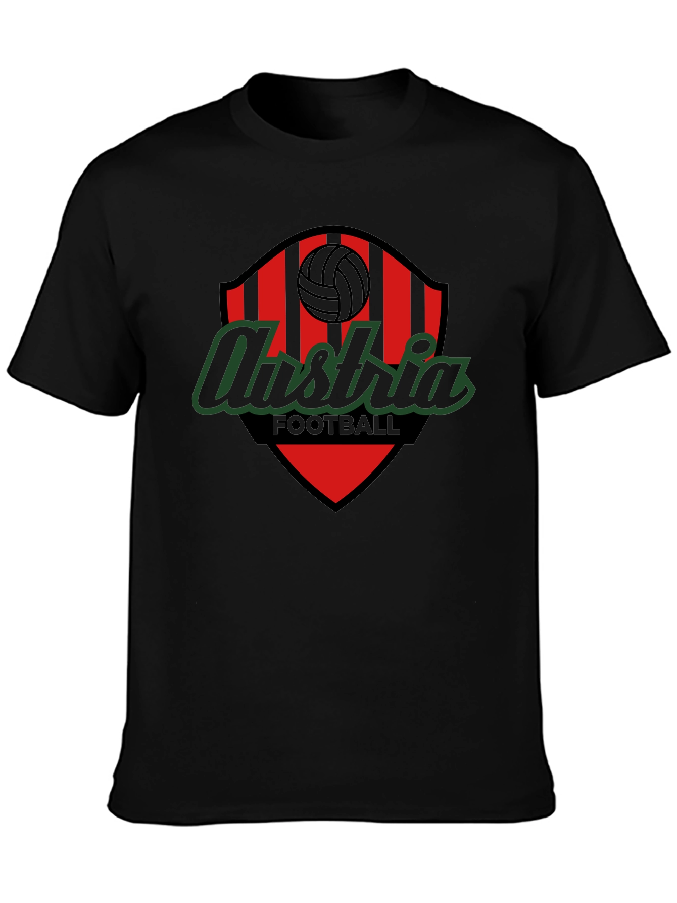 Black Austria Football T-Shirt - Soccer Fan Apparel view 3