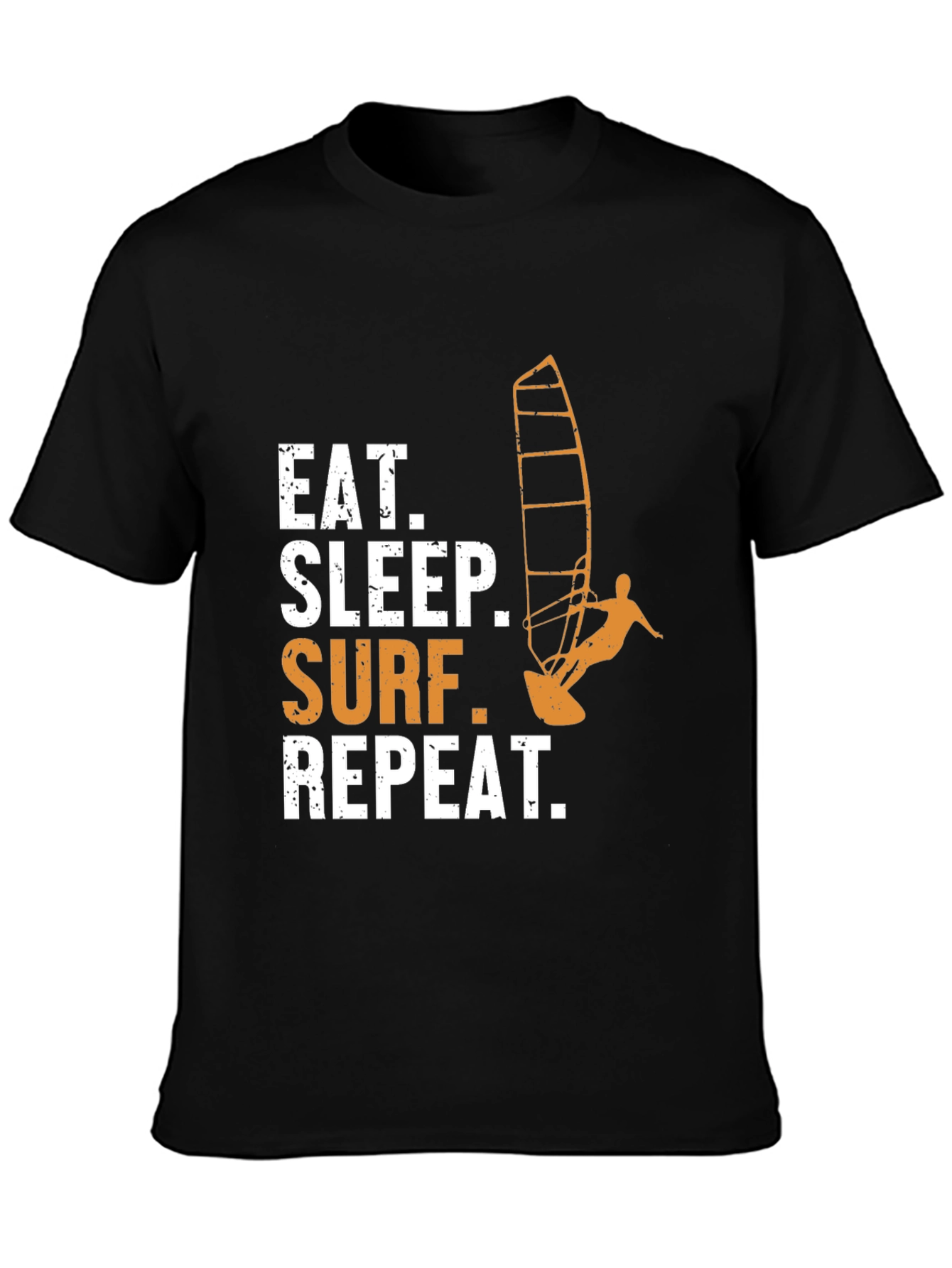 Black Eat Sleep Surf Repeat T-Shirt view 3