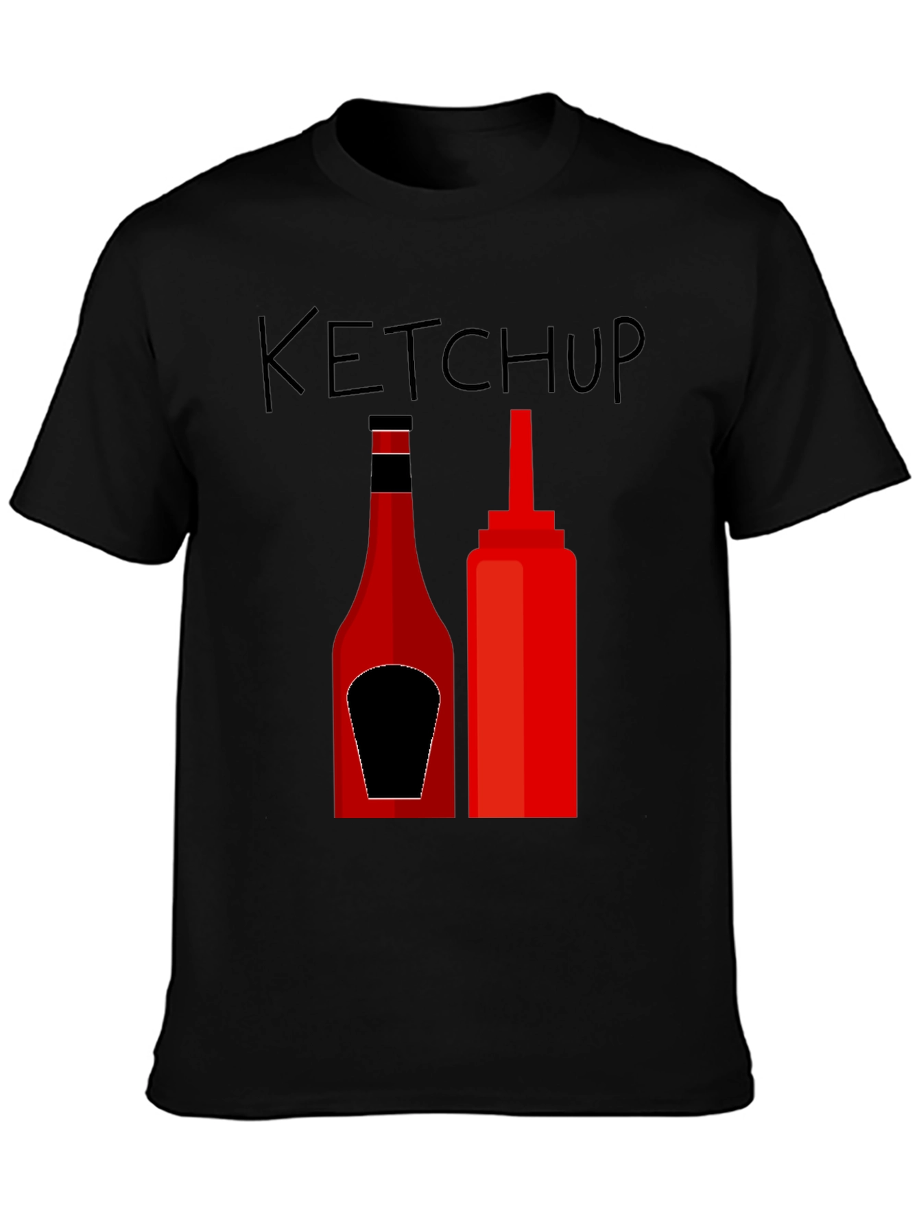Black Ketchup Graphic Tee - Funny Foodie T-Shirt view 3