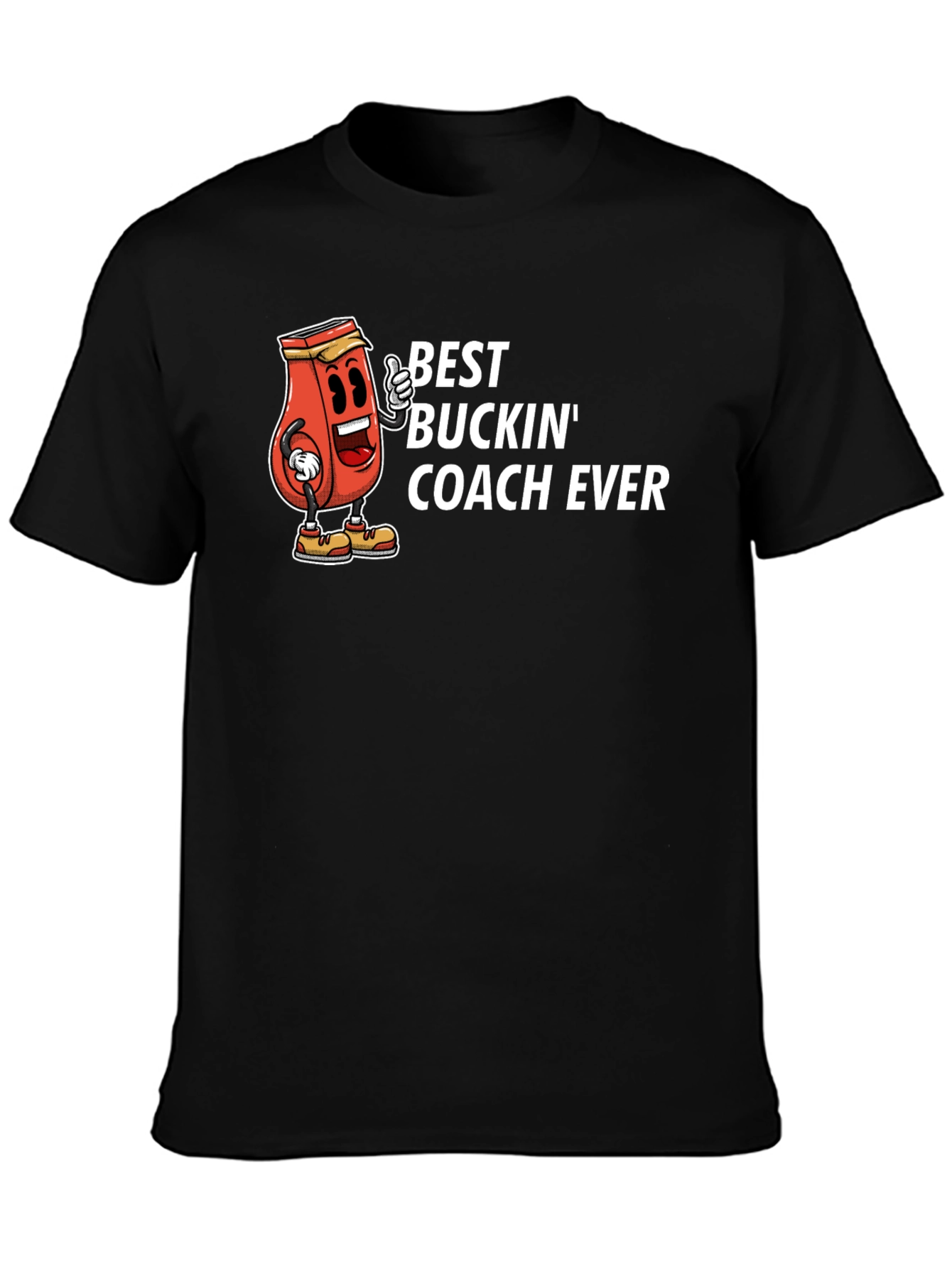 Black Best Buckin' Coach Ever T-Shirt view 3