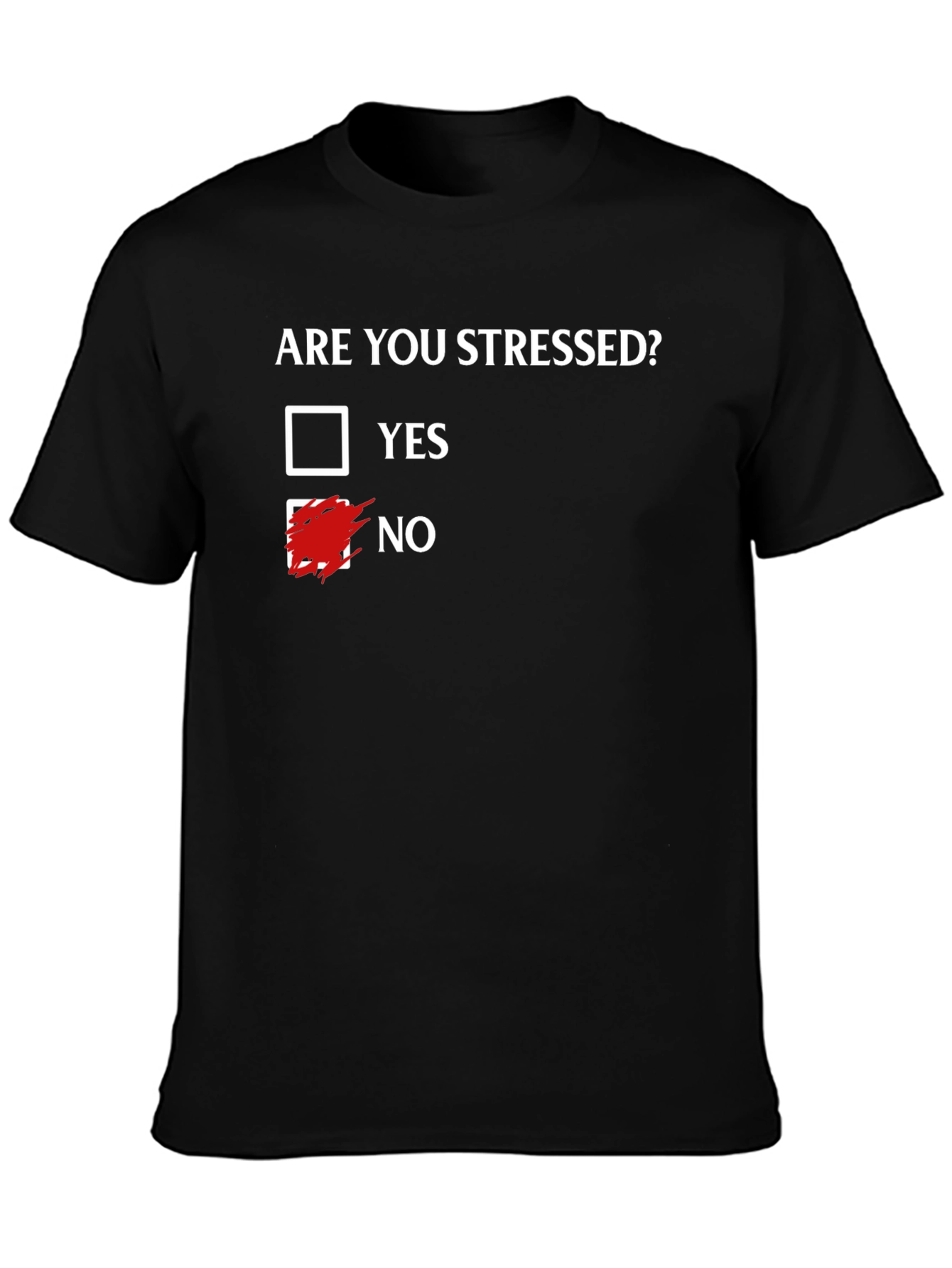 Black Funny Are You Stressed T-Shirt view 3