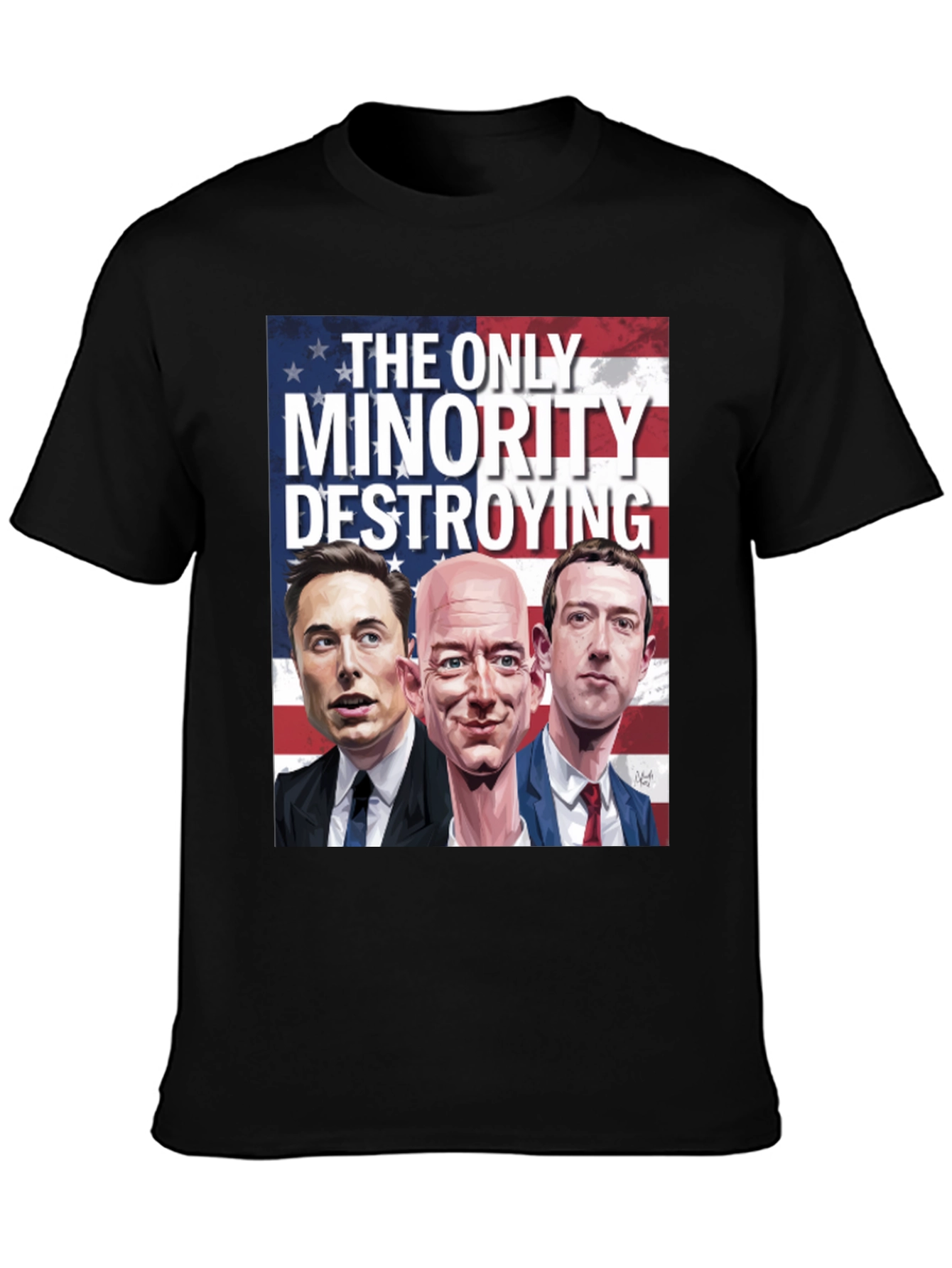 Black The Only Minority T-Shirt view 3