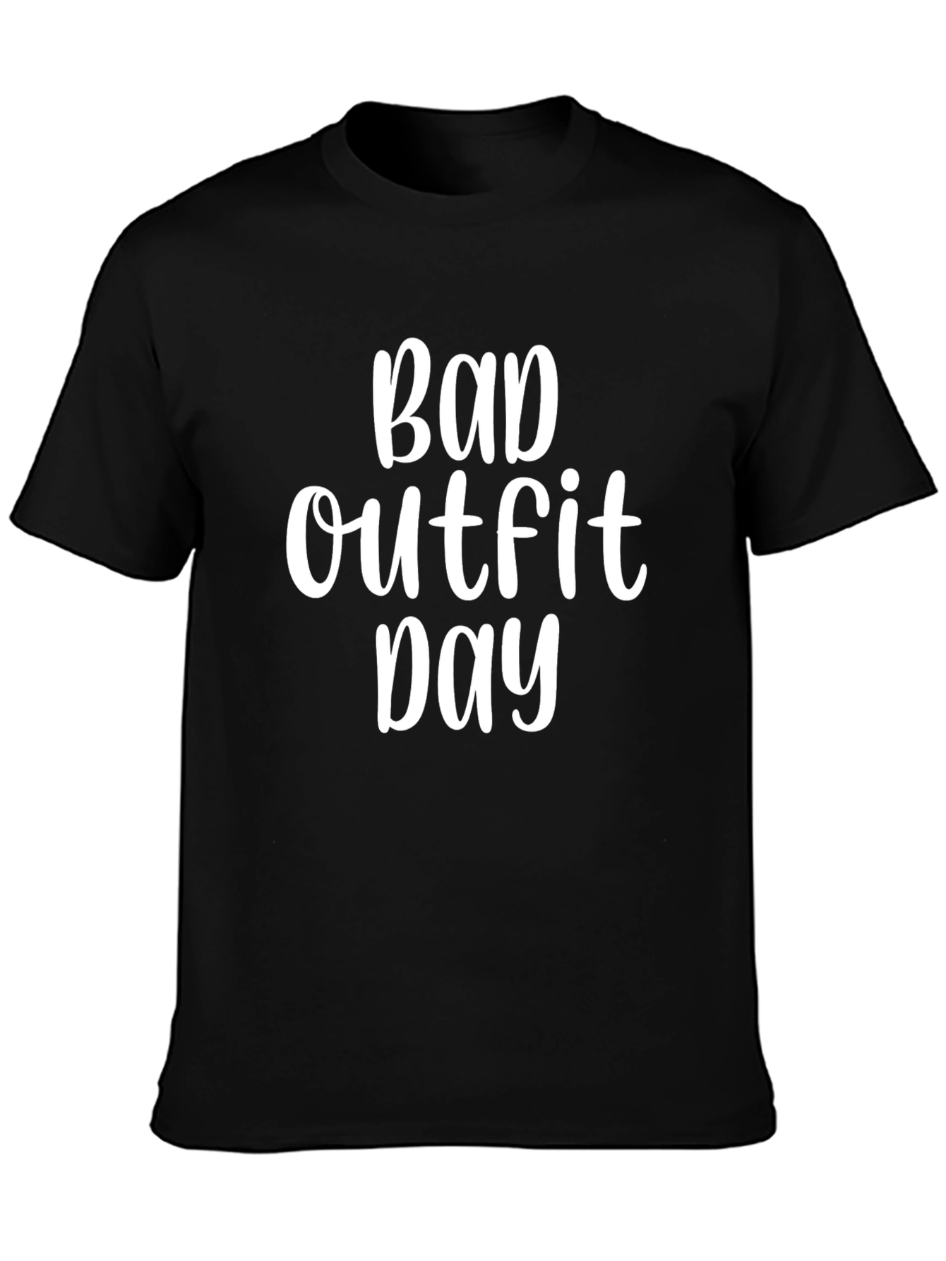Black Bad Outfit Day Graphic Tee - Unisex Casual T-Shirt view 3